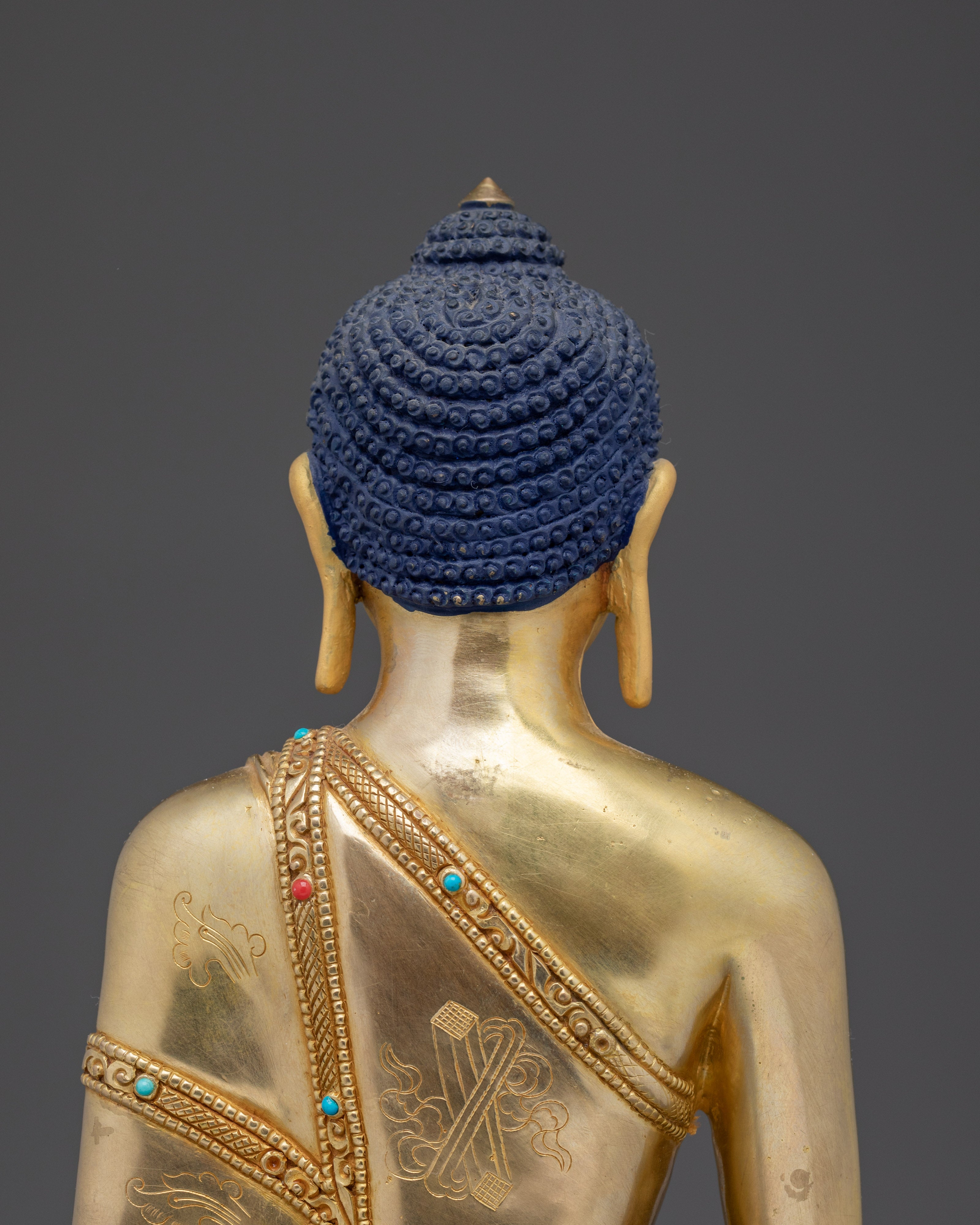 Shakyamuni Buddha Statue with 24K Gold | Ideal for Spiritual Spaces