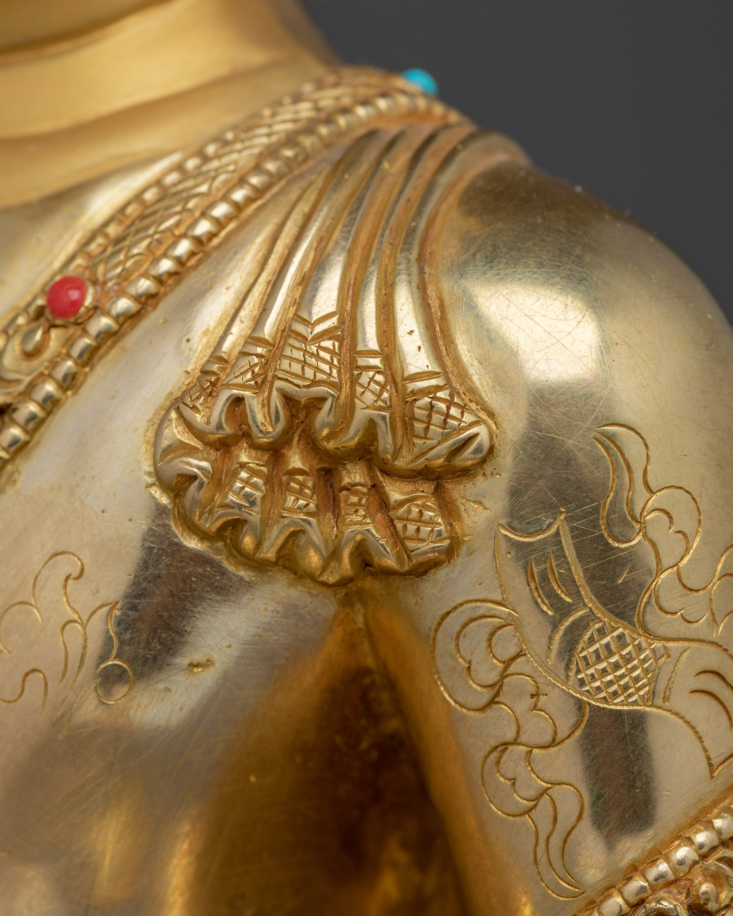 Shakyamuni Buddha Statue with 24K Gold | Ideal for Spiritual Spaces