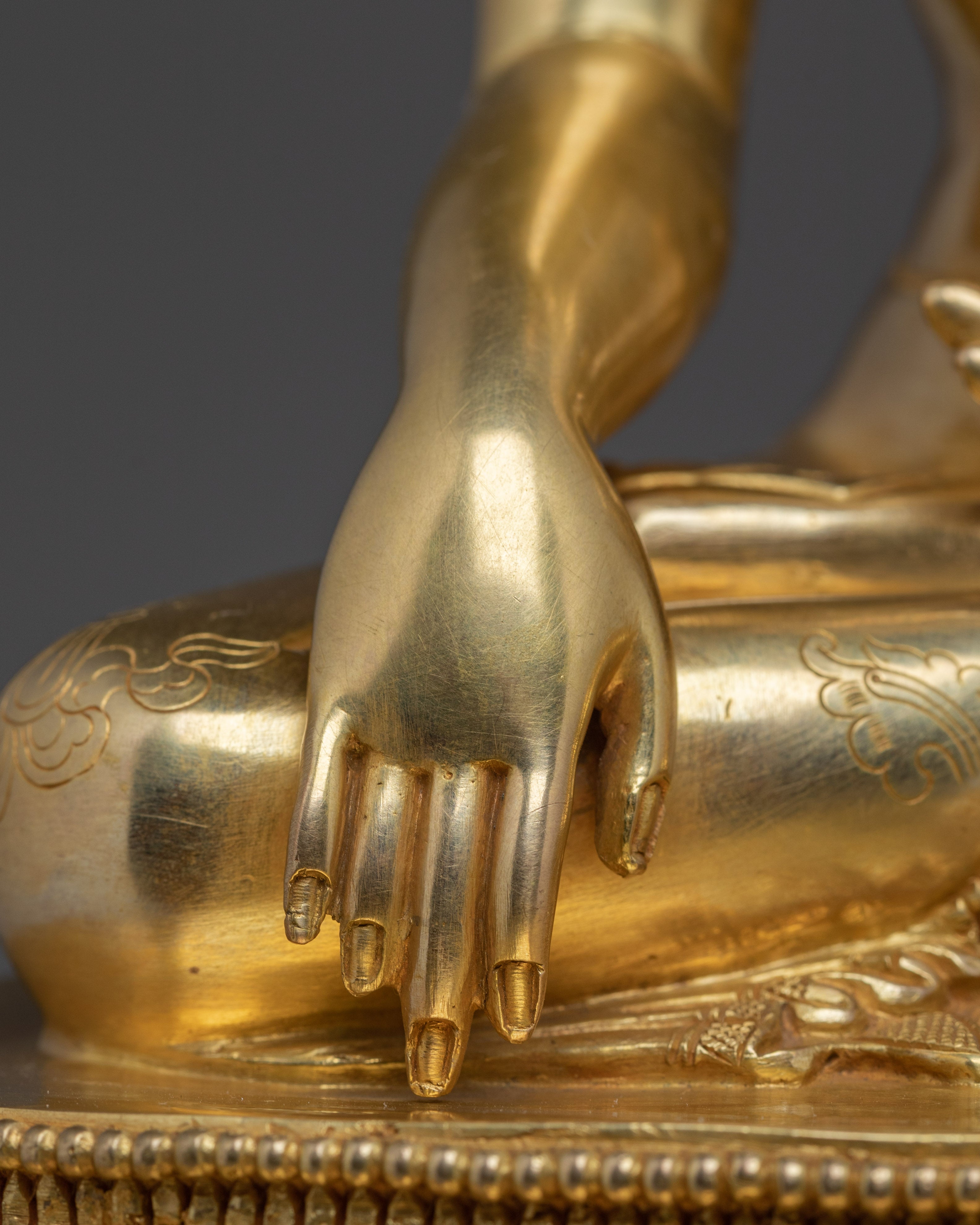 Shakyamuni Buddha Statue with 24K Gold | Ideal for Spiritual Spaces