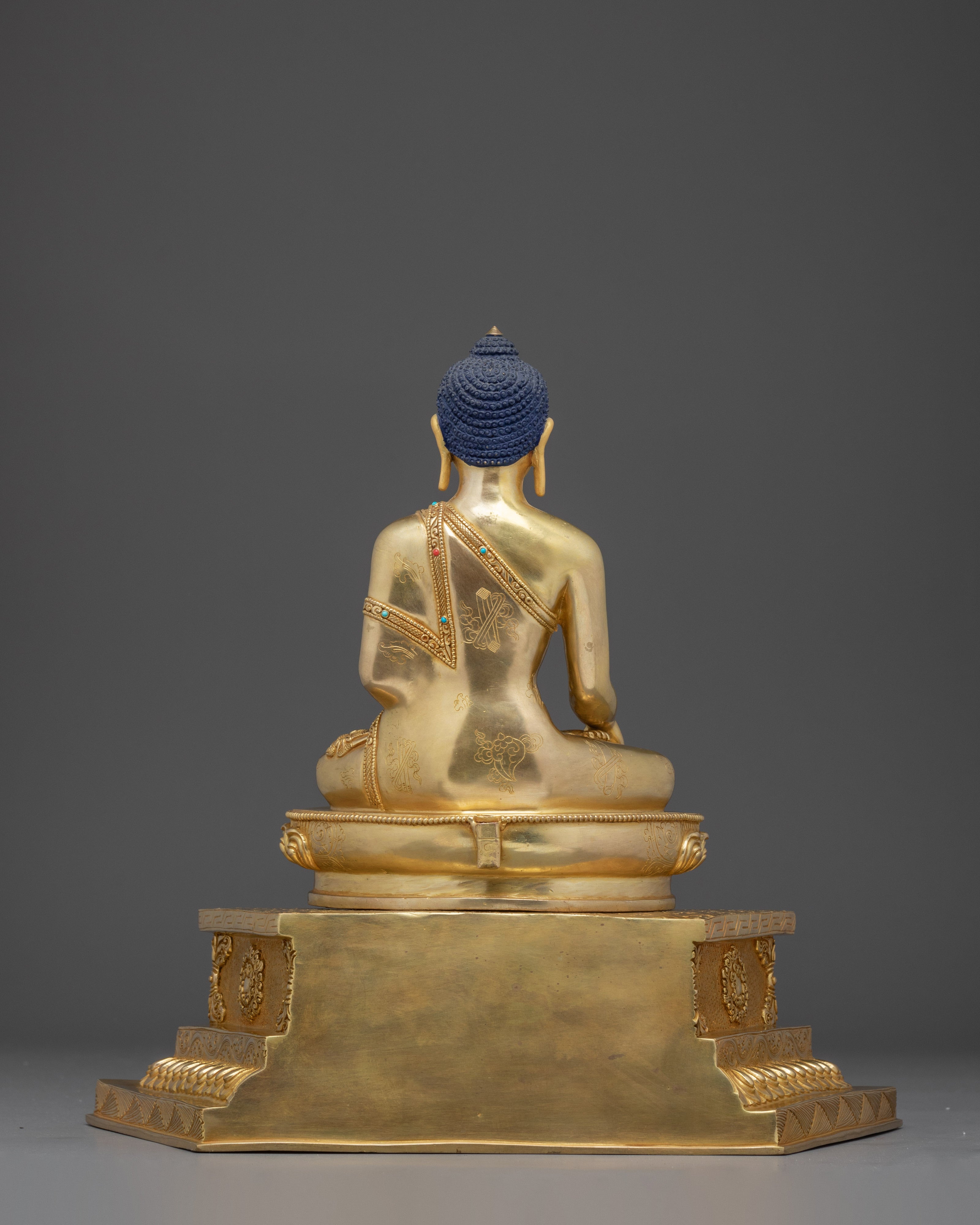 Shakyamuni Buddha Statue with 24K Gold | Ideal for Spiritual Spaces