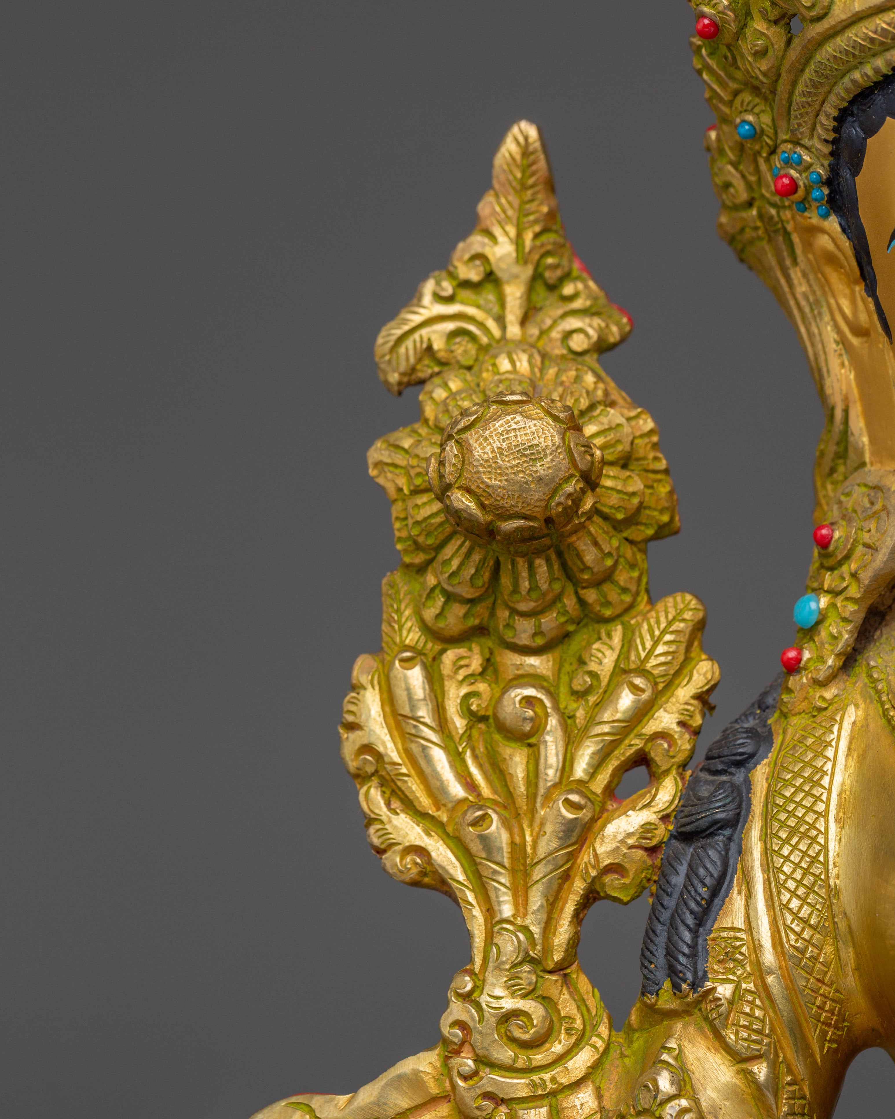 Peaceful Golden Sita Tara Handmade Art | Tibetan Healing Goddess