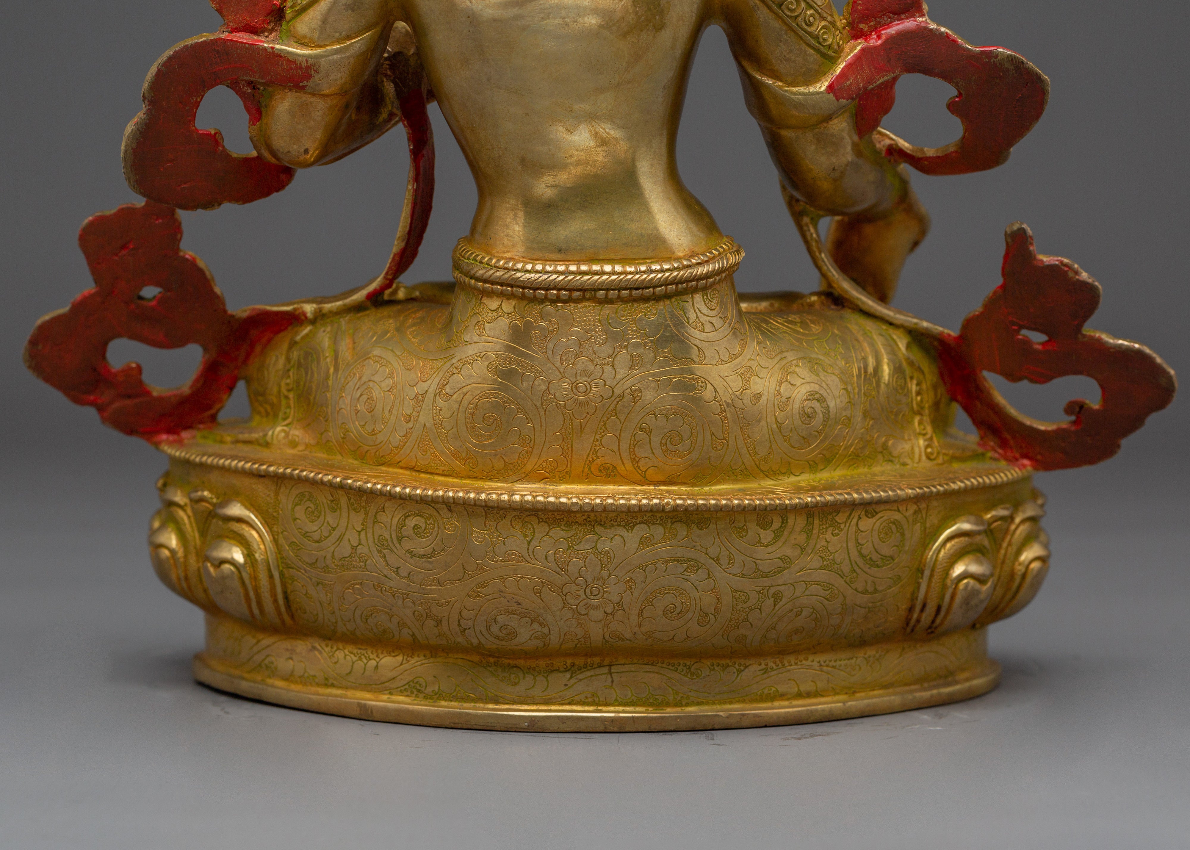 Peaceful Golden Sita Tara Handmade Art | Tibetan Healing Goddess