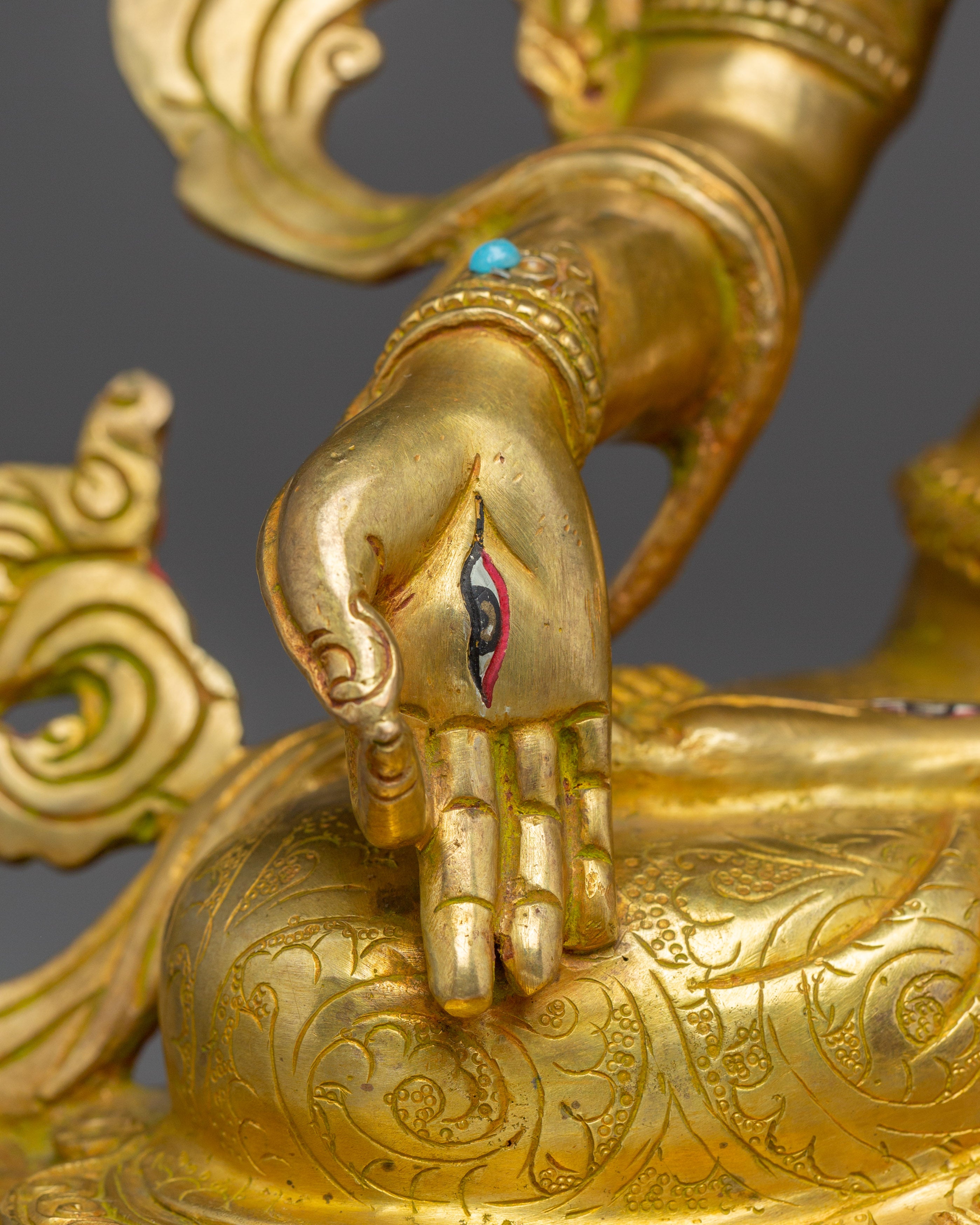 Peaceful Golden Sita Tara Handmade Art | Tibetan Healing Goddess