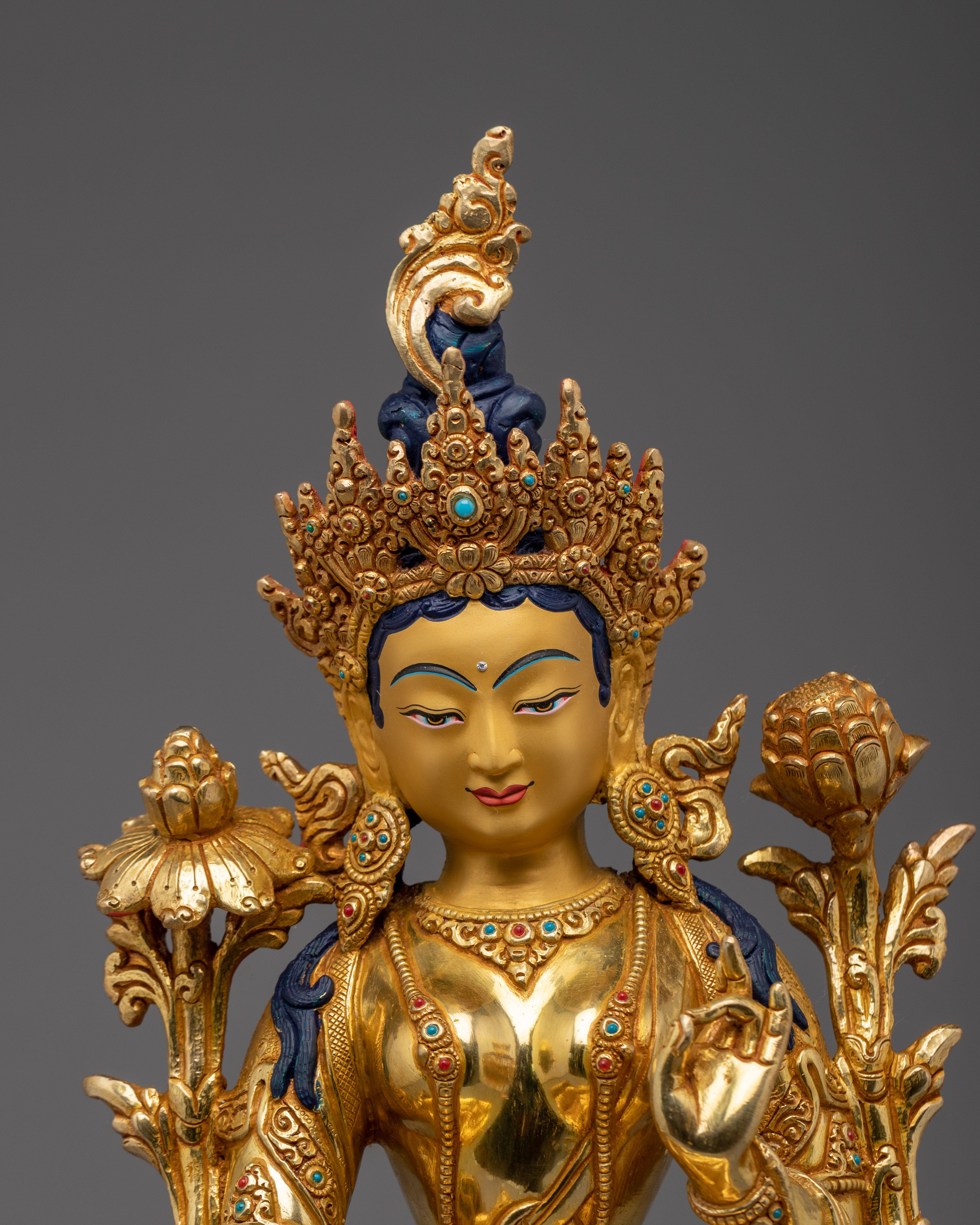 Peaceful Goddess Green Tara Artwork | Enlightened Tara