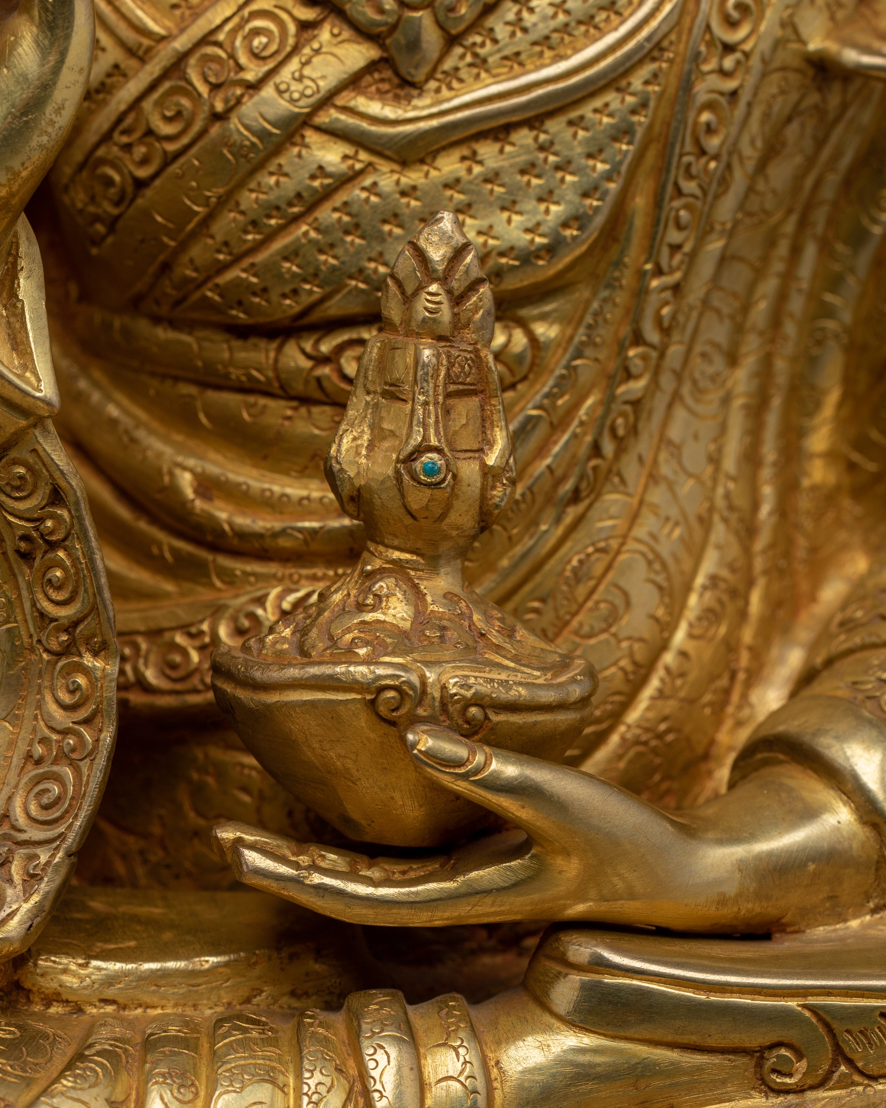 Golden Guru Tsokye Dorje Sculpture | The Heart of Vajrayana Buddhism