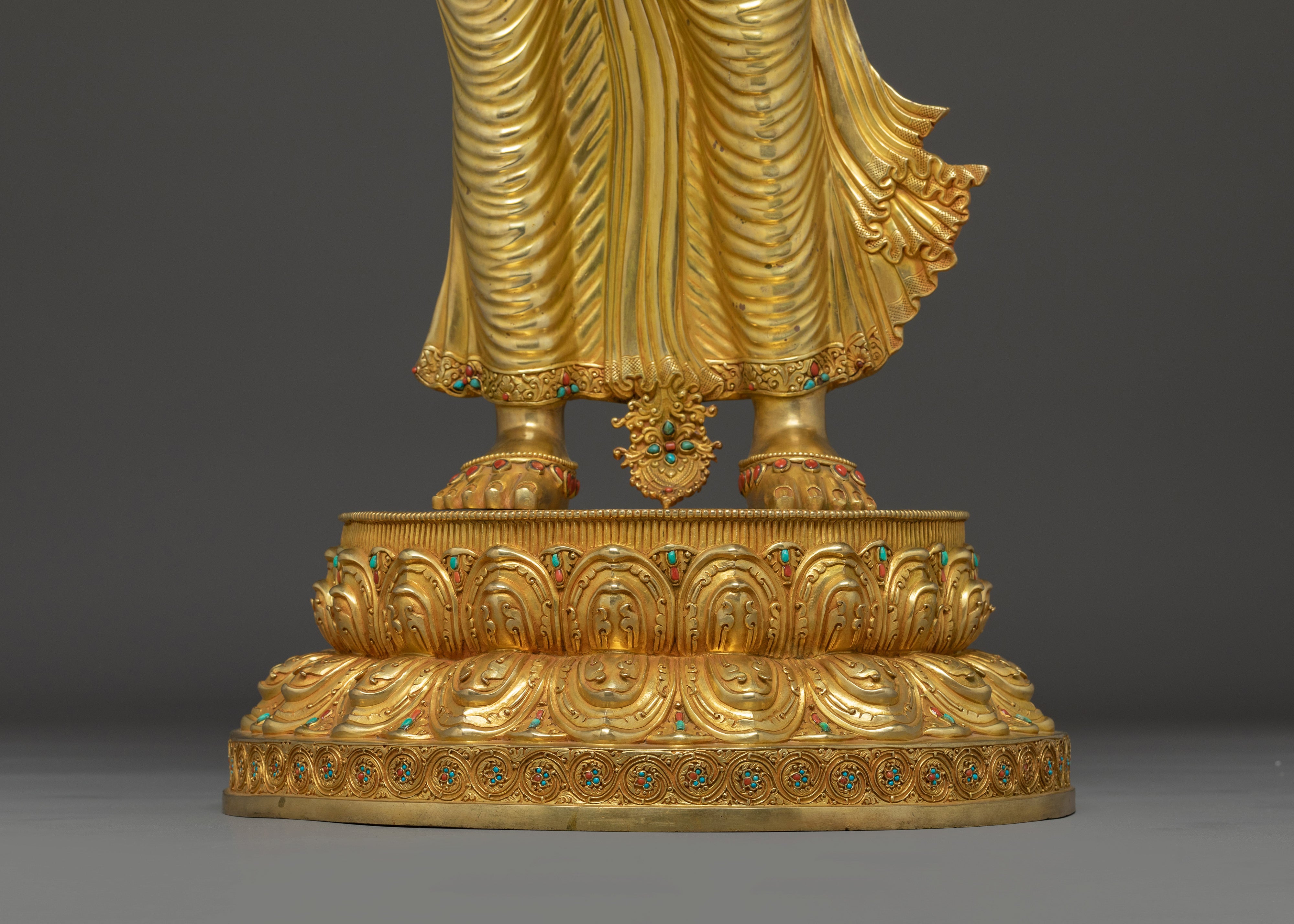 Sacred Standing Green Tara Statue | Handcrafted Nepali Icon