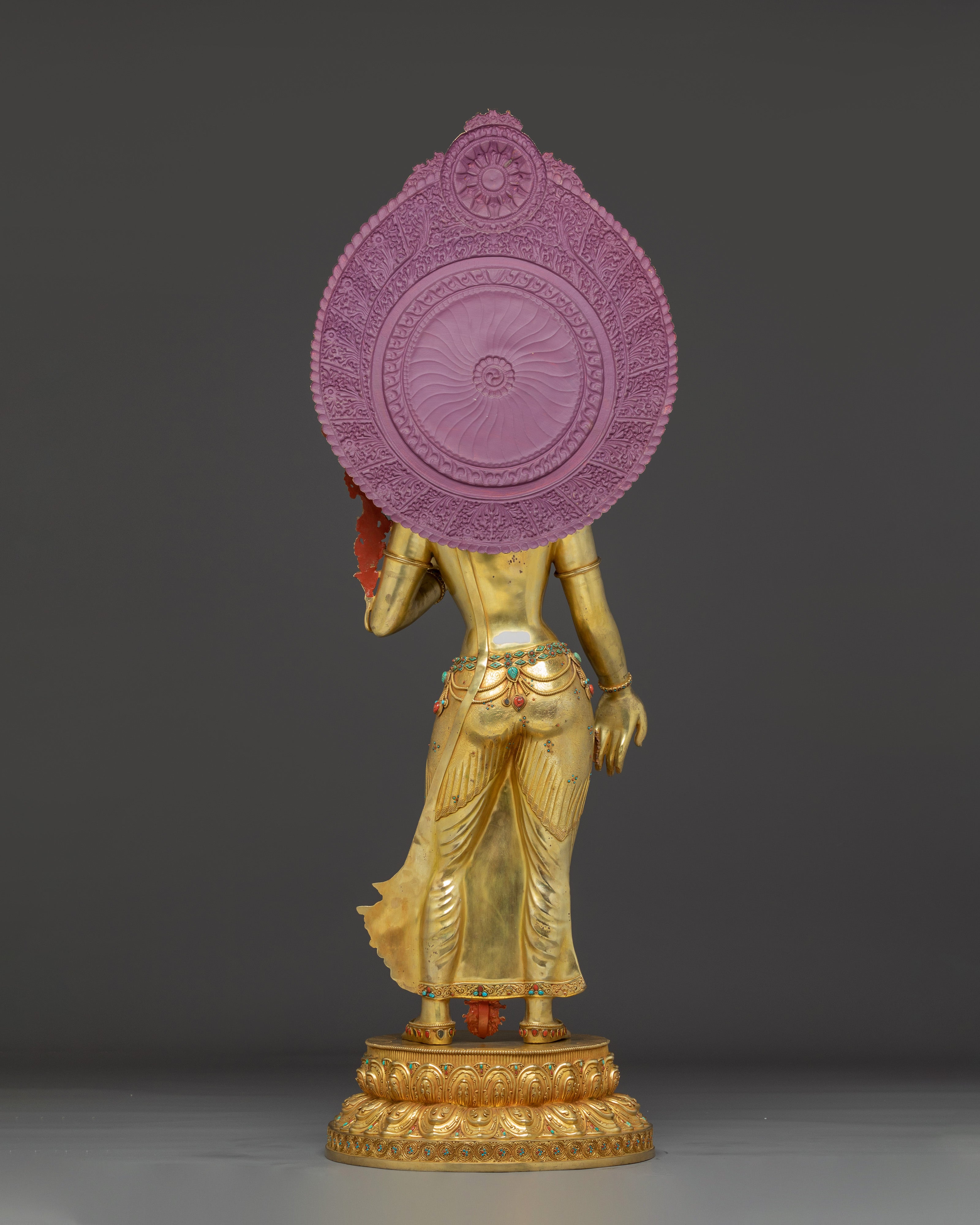 Sacred Standing Green Tara Statue | Handcrafted Nepali Icon