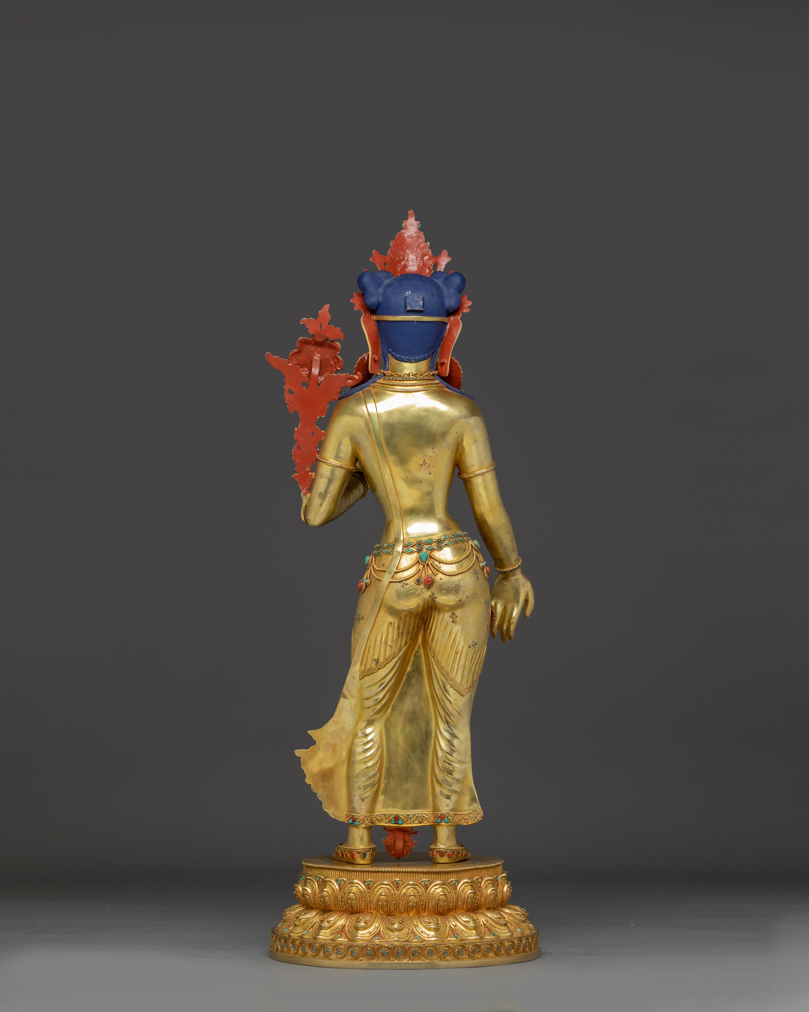 Sacred Standing Green Tara Statue | Handcrafted Nepali Icon