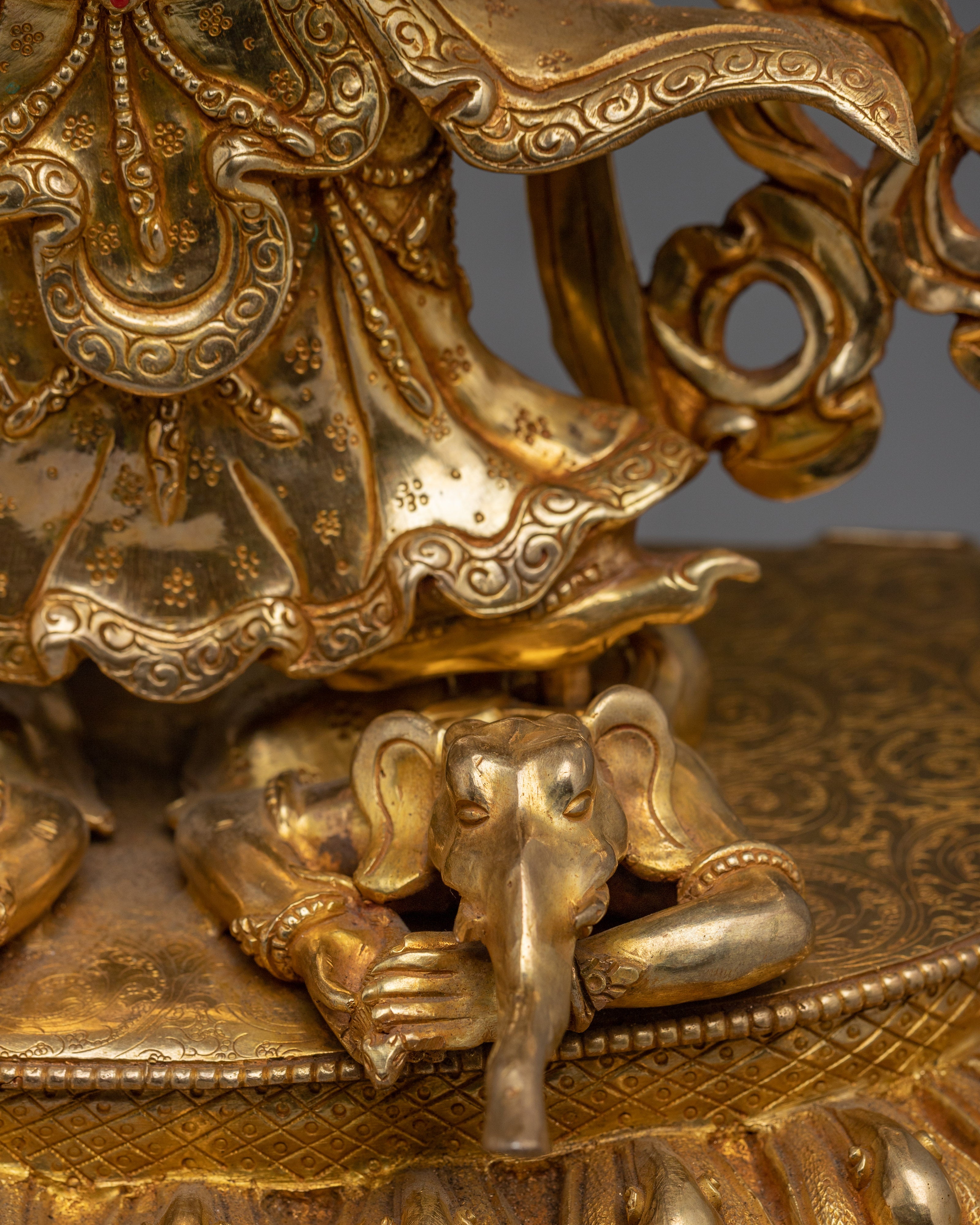 Tibetan White Mahakala Statue | Wrathful Wealth Deity of Compassion