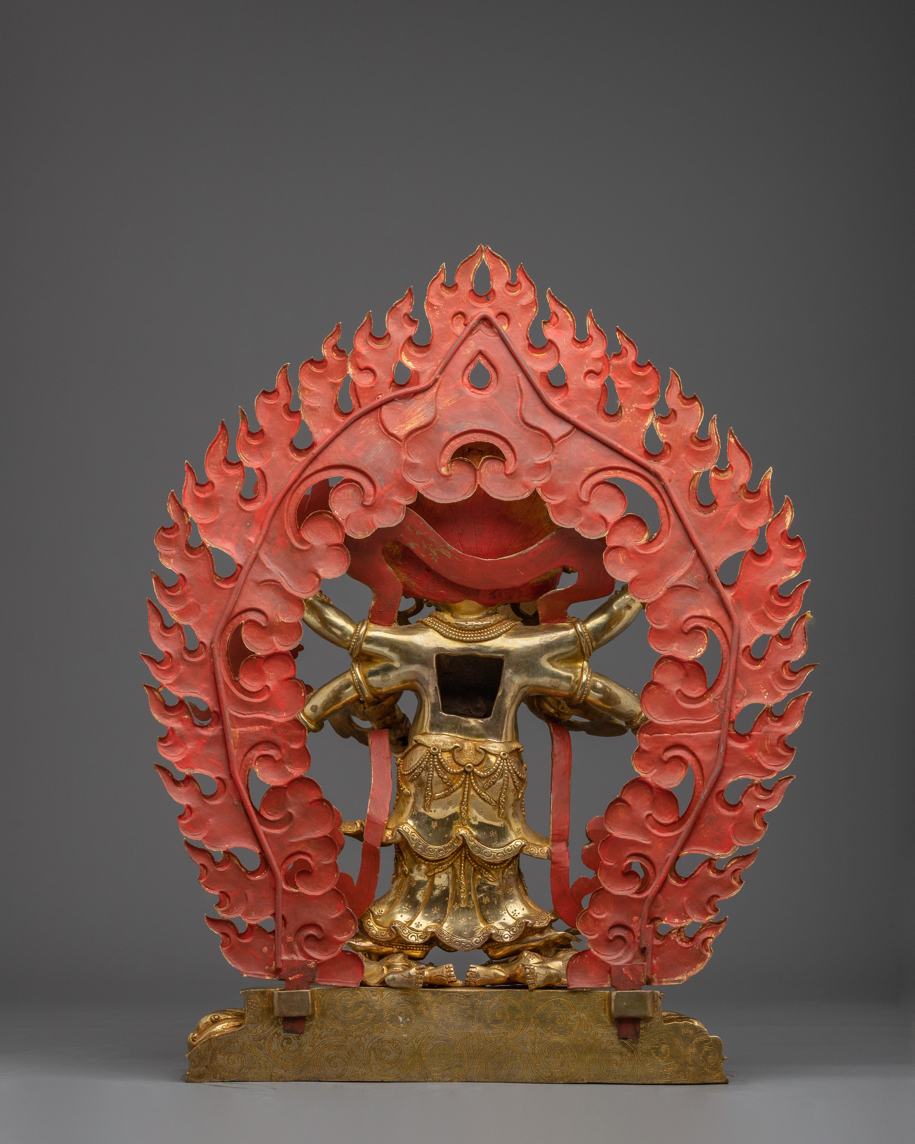 Tibetan White Mahakala Statue | Wrathful Wealth Deity of Compassion