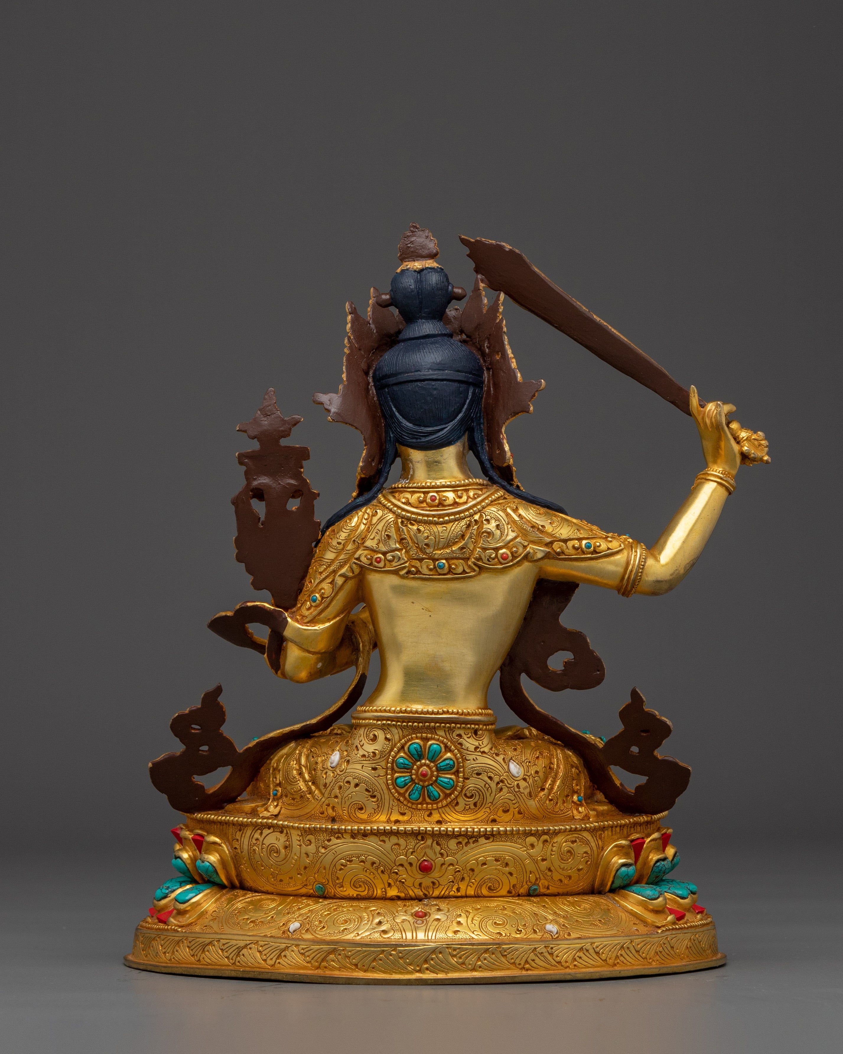 Manjushri, Sword of Wisdom Icon | Handcrafted Nepali Artwork