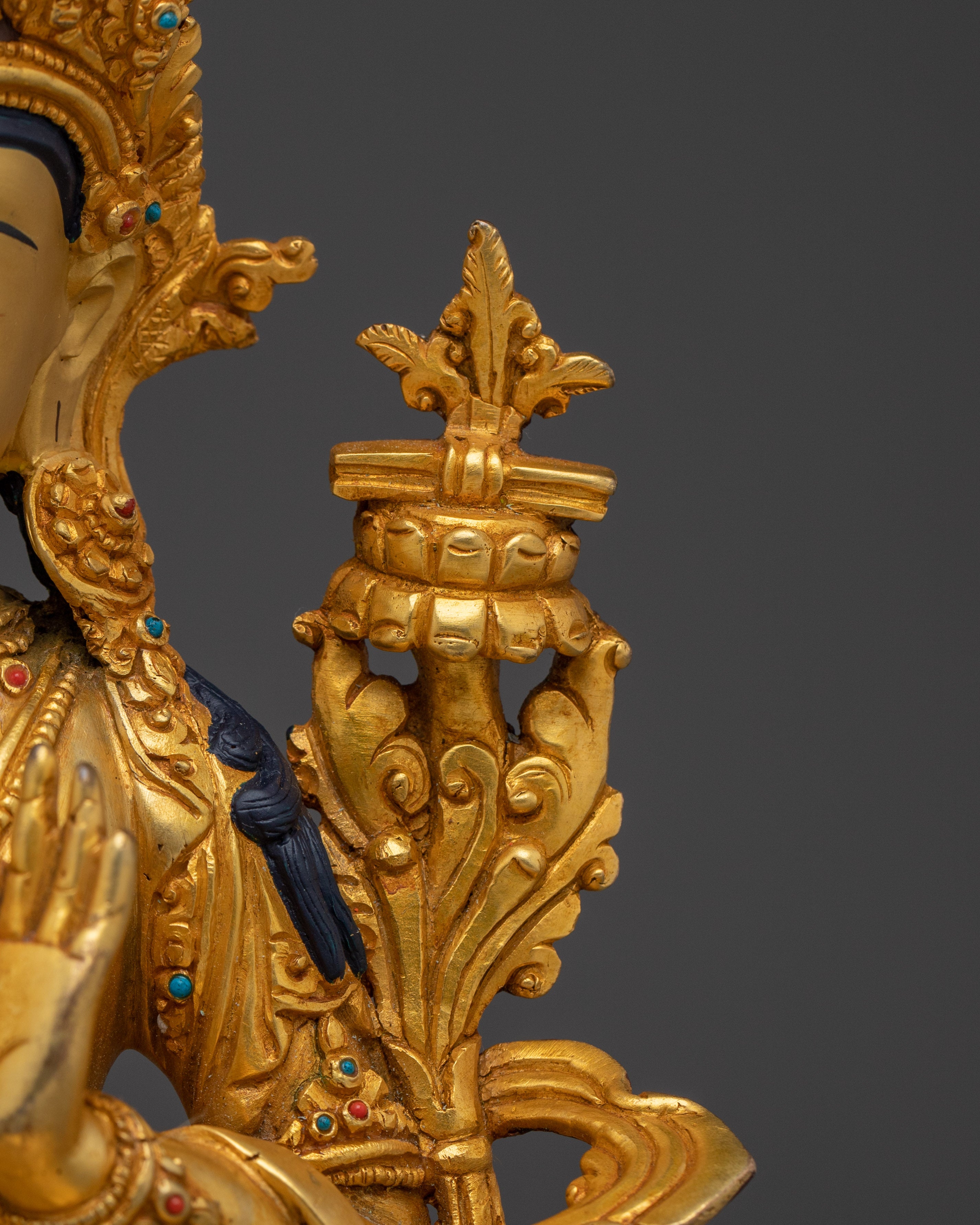 Manjushri, Sword of Wisdom Icon | Handcrafted Nepali Artwork