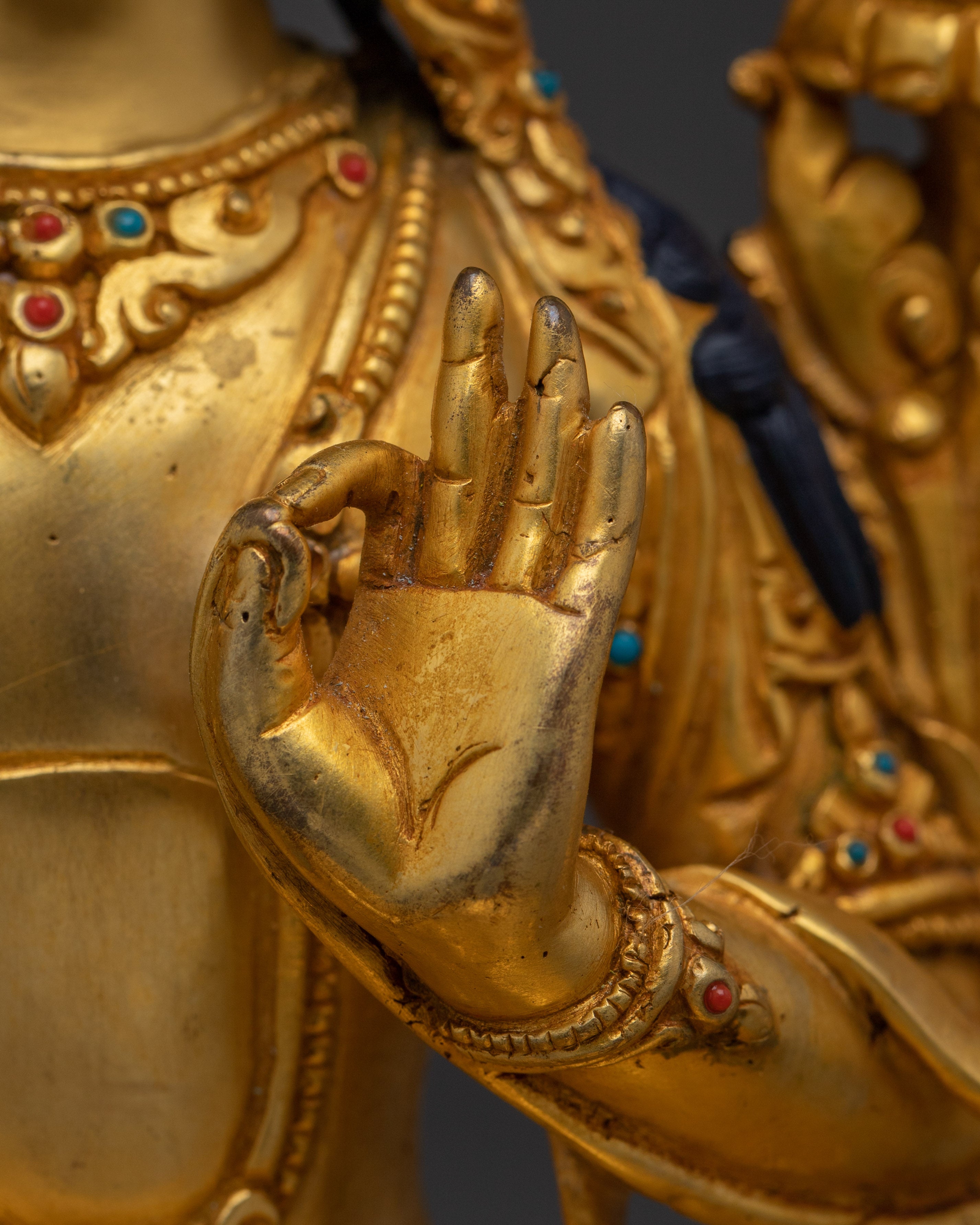 Manjushri, Sword of Wisdom Icon | Handcrafted Nepali Artwork