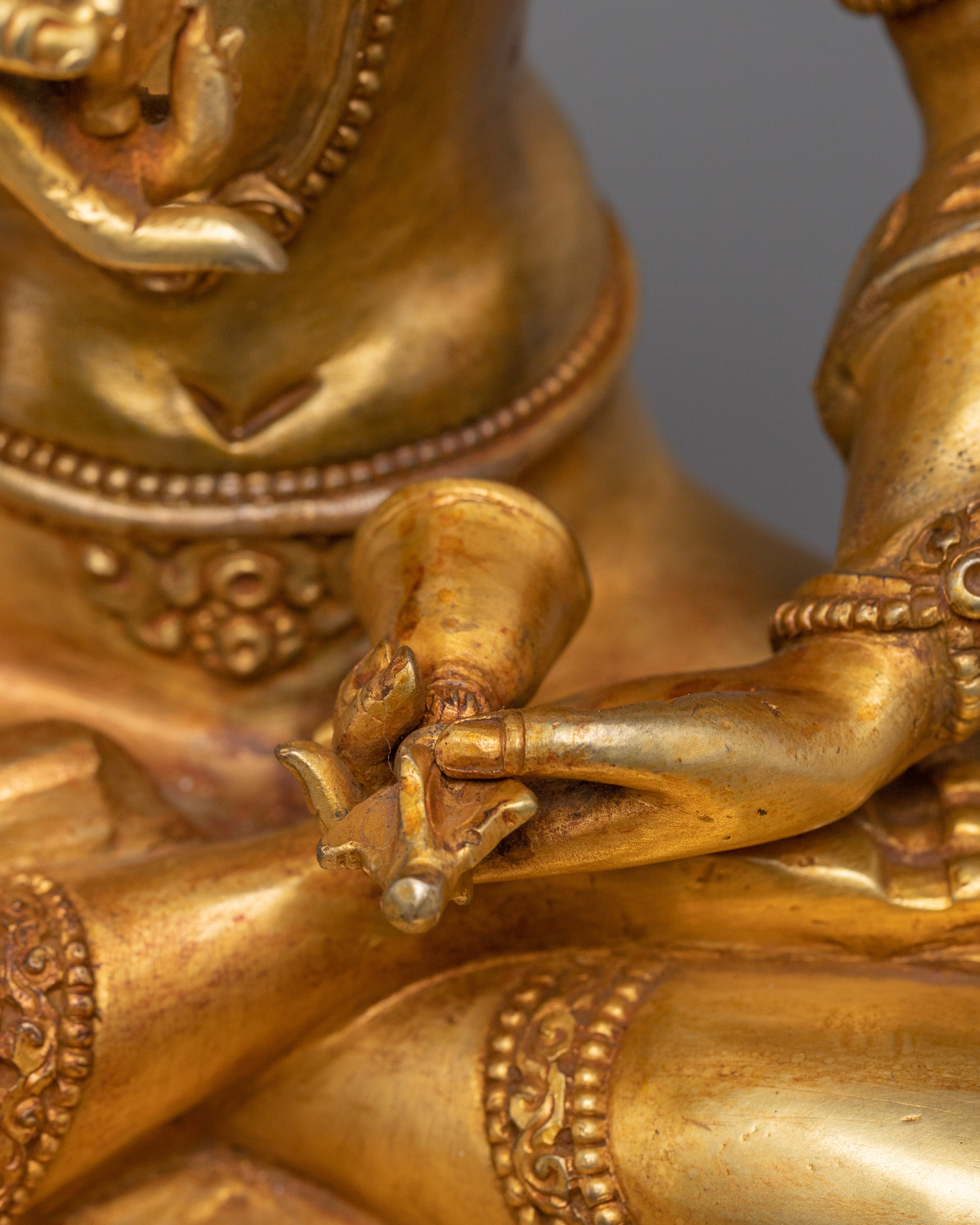 Vajrasattva, Deity of Pure Light | Gold Gilded Tibetan Statue
