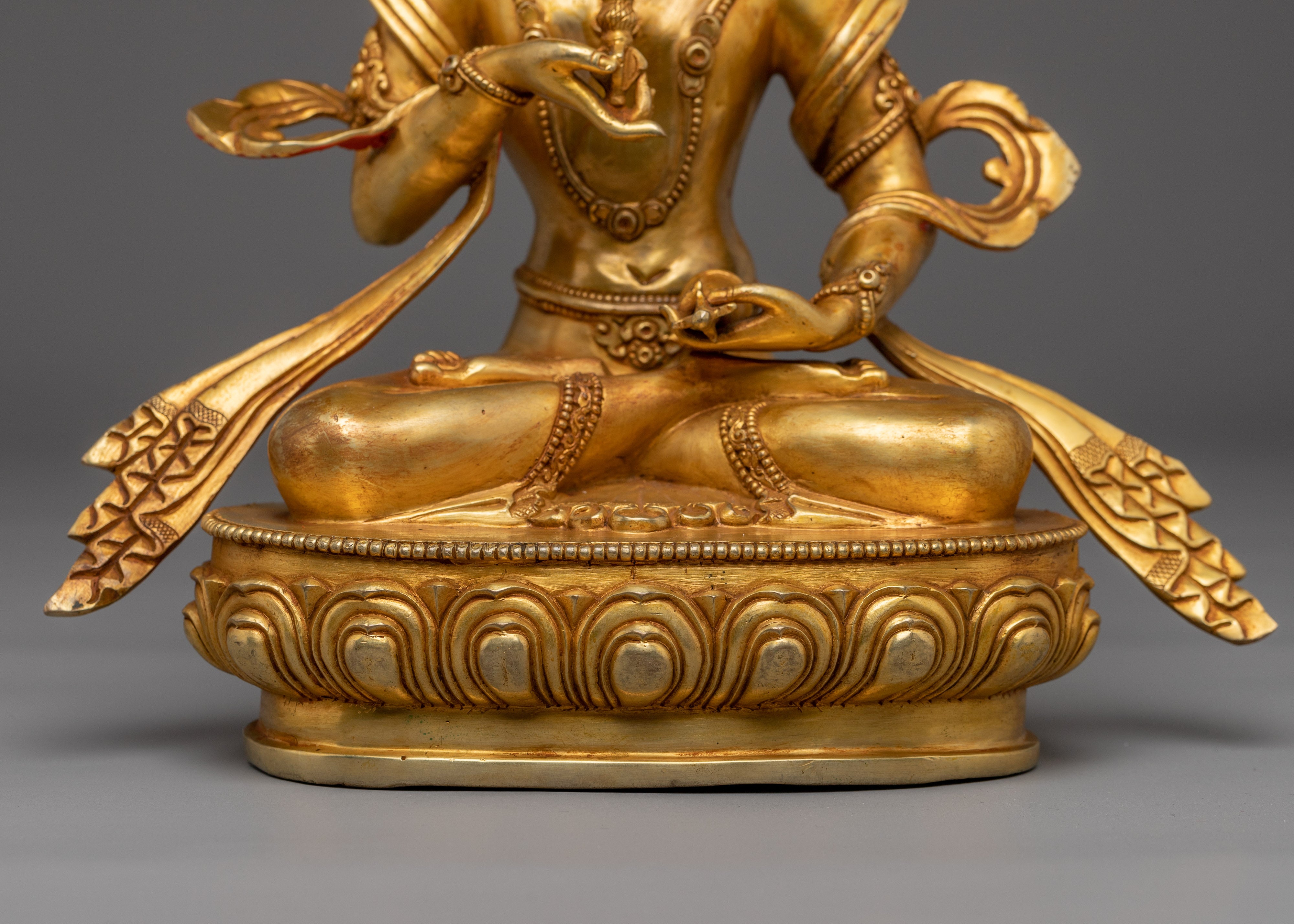 Vajrasattva, Deity of Pure Light | Gold Gilded Tibetan Statue