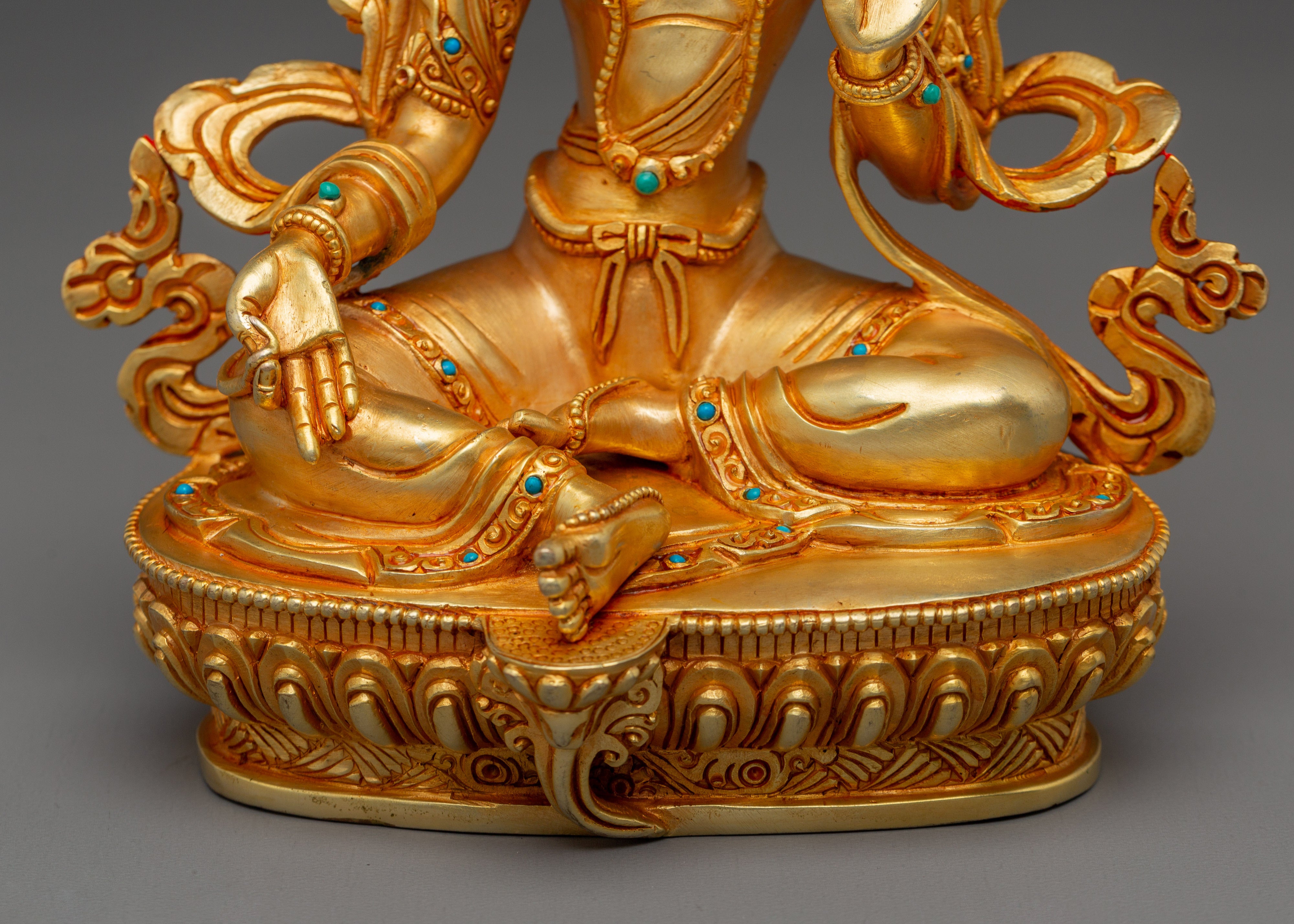 Goddess Golden Green Tara Artwork | Enlightened Tara