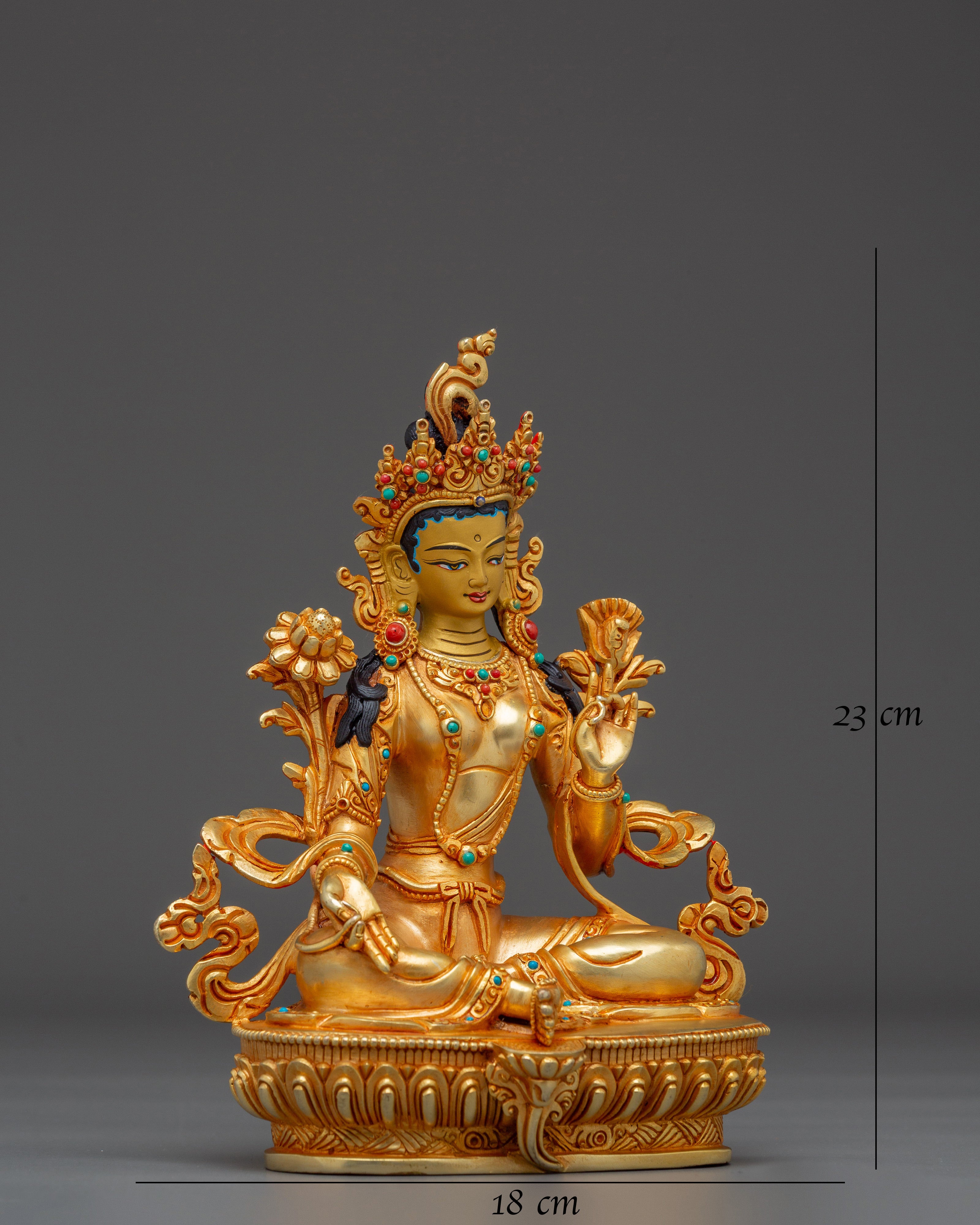 Goddess Golden Green Tara Artwork