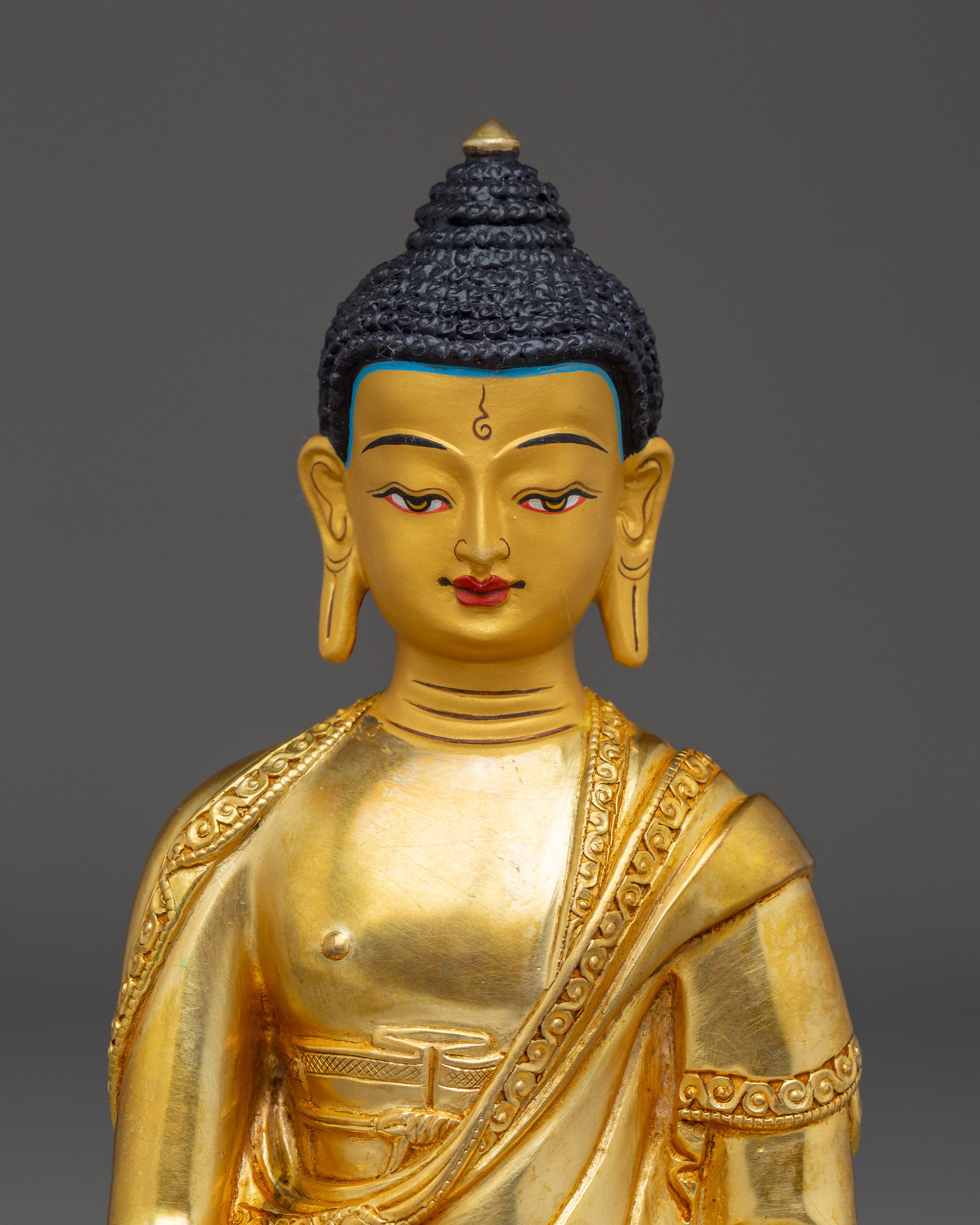 Golden Shakyamuni Buddha Sculpture | Historical Buddha