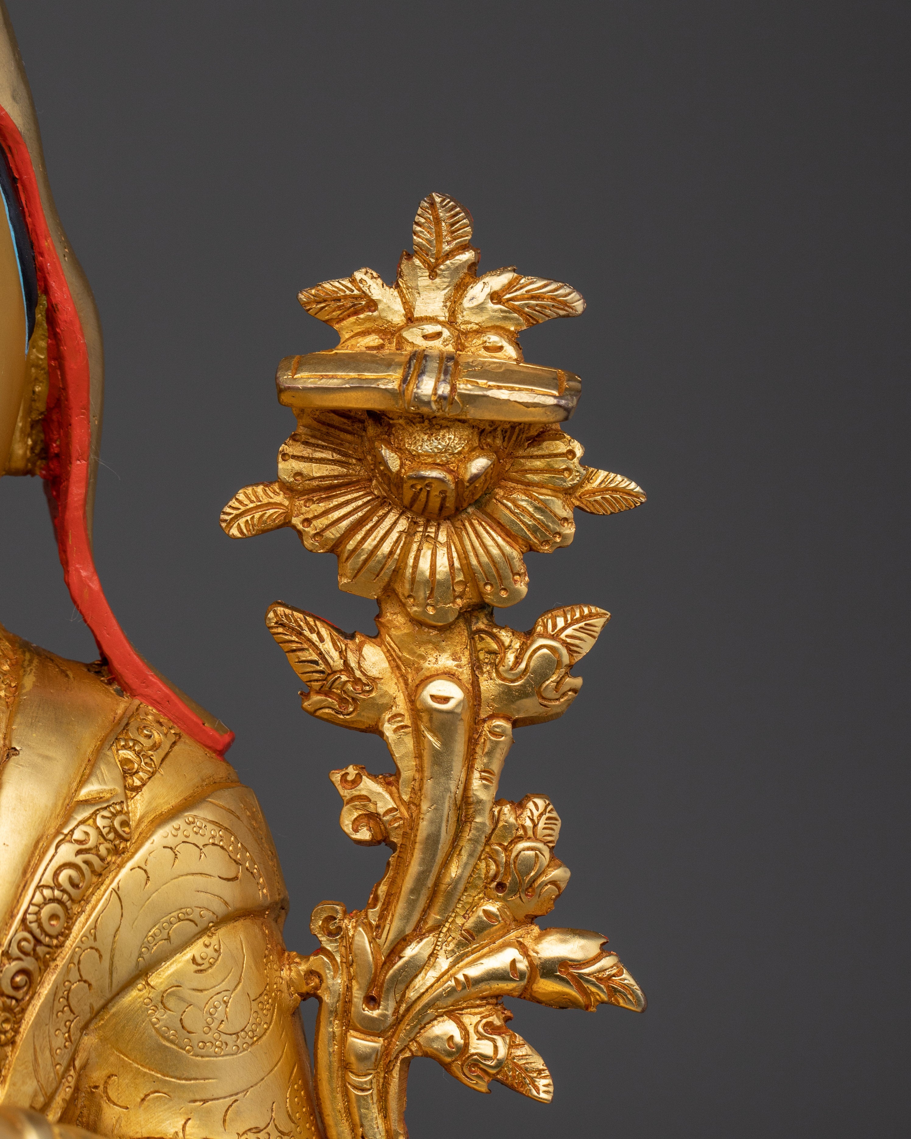 Tsongkhapa Statue set: Gold Electroplated