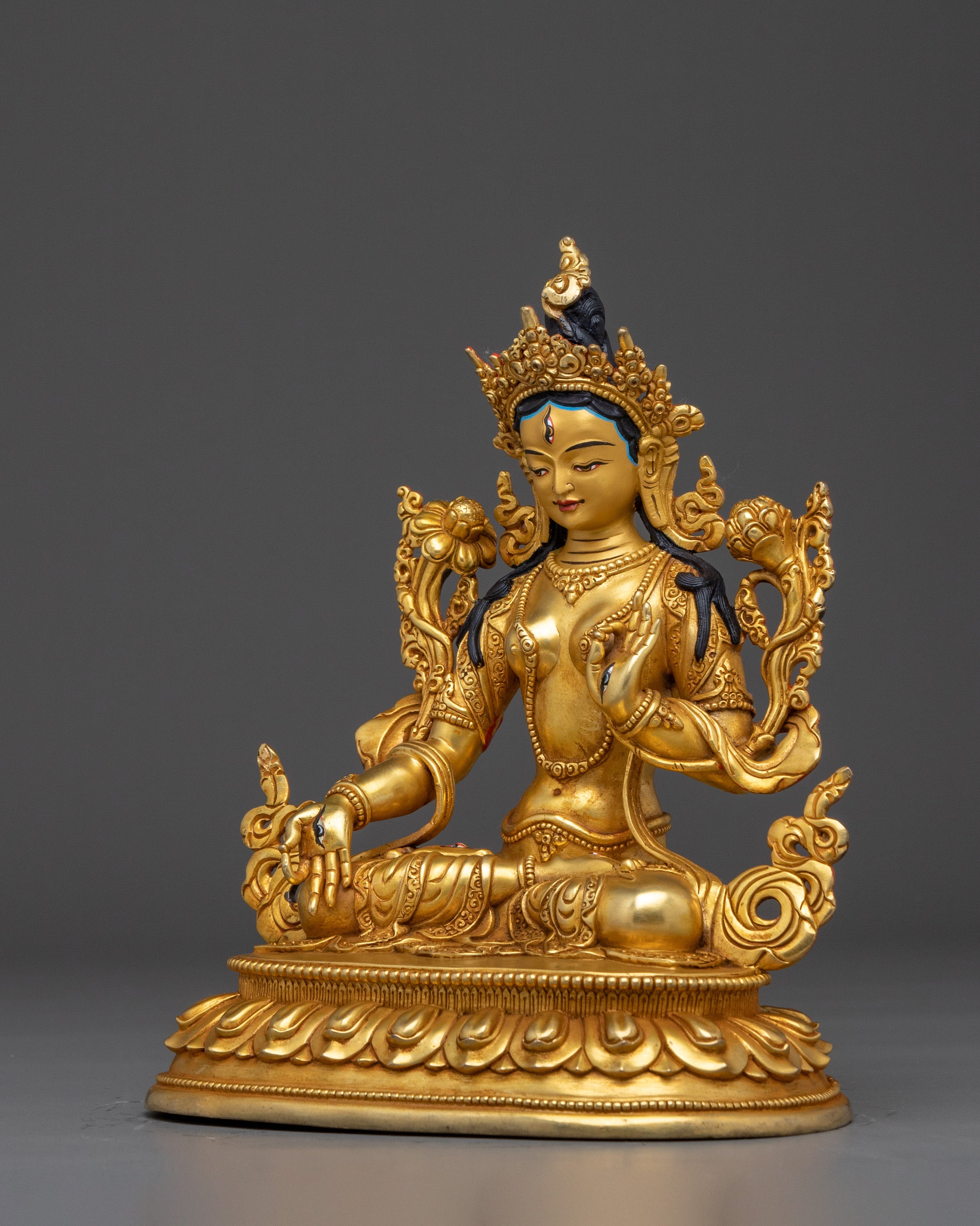 Longevity Deity White Tara | Tibetan Buddhist Figure for Spiritual Growth