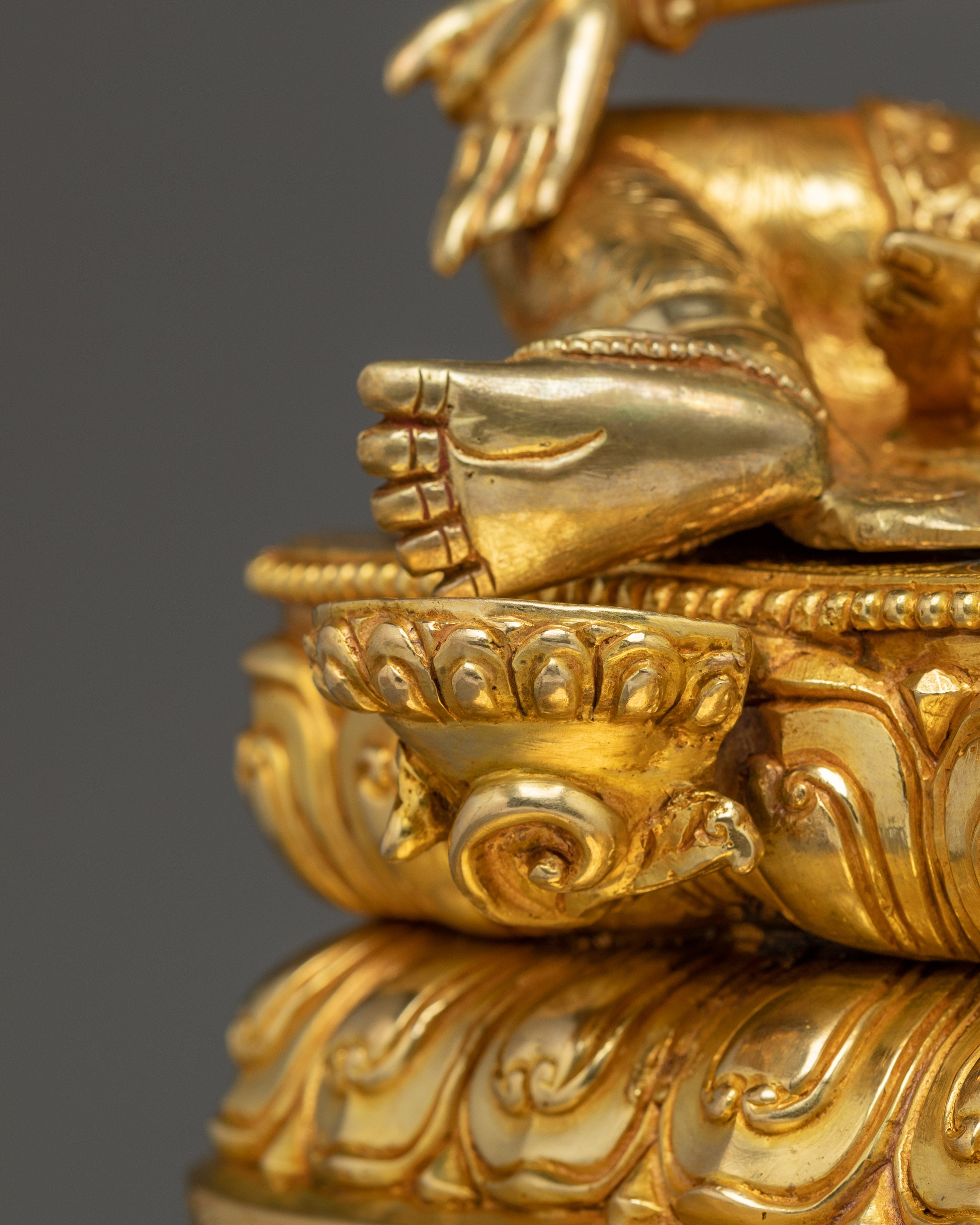 Green Tara Statue on Throne | Mother of All Buddhas