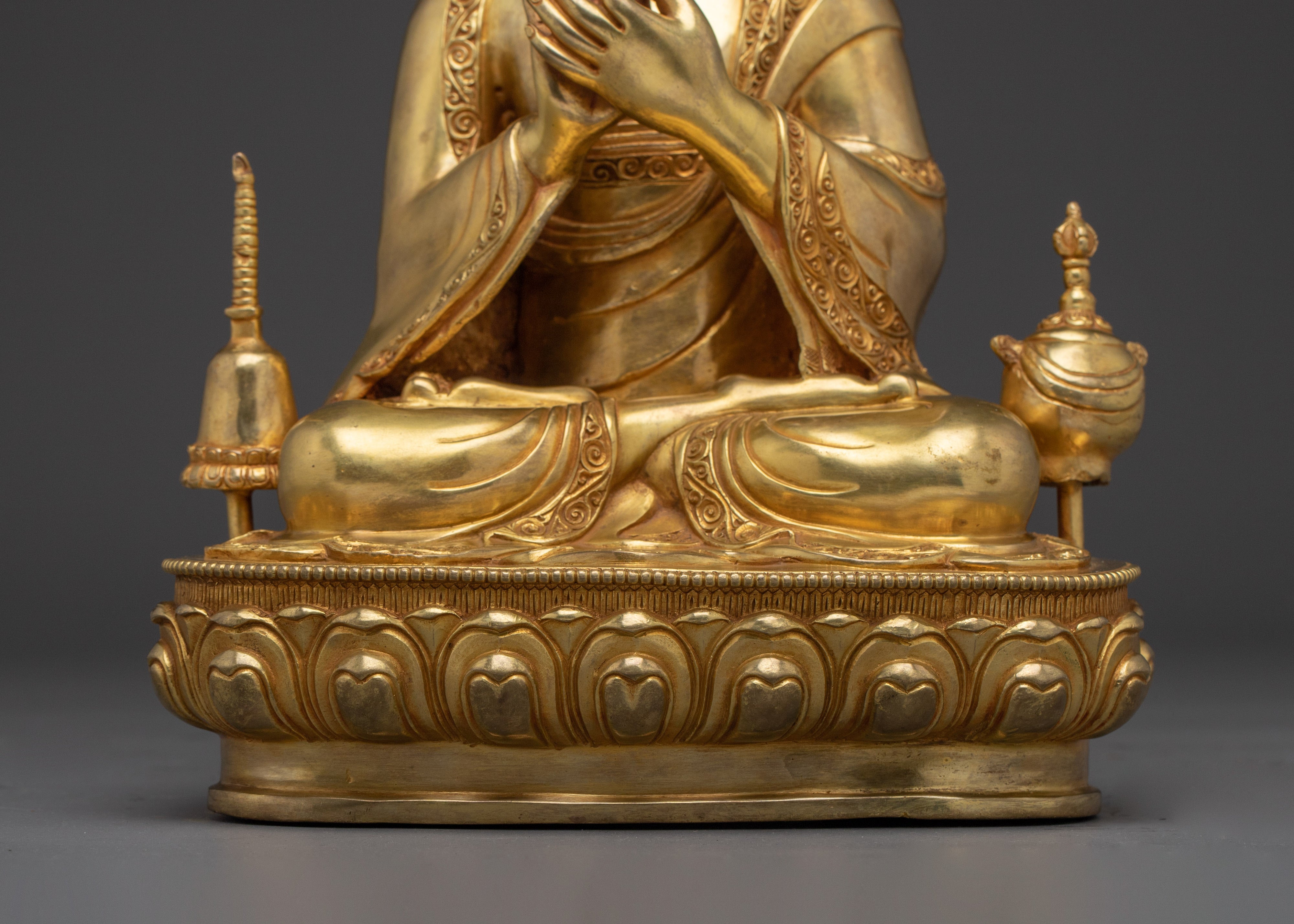 Vajrayana Teacher Atisa | Gold Gilded Icon for Meditation
