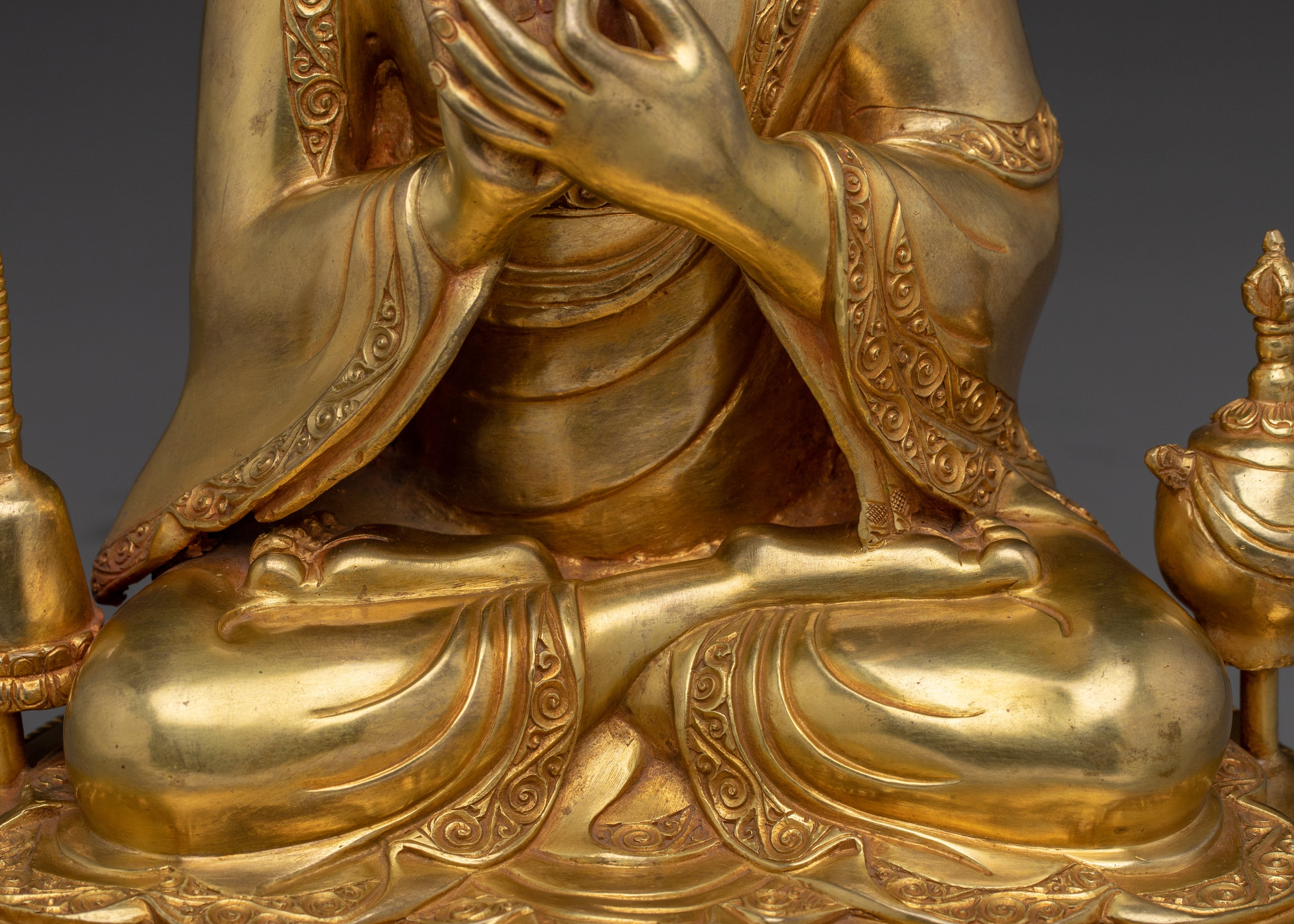 Vajrayana Teacher Atisa | Gold Gilded Icon for Meditation