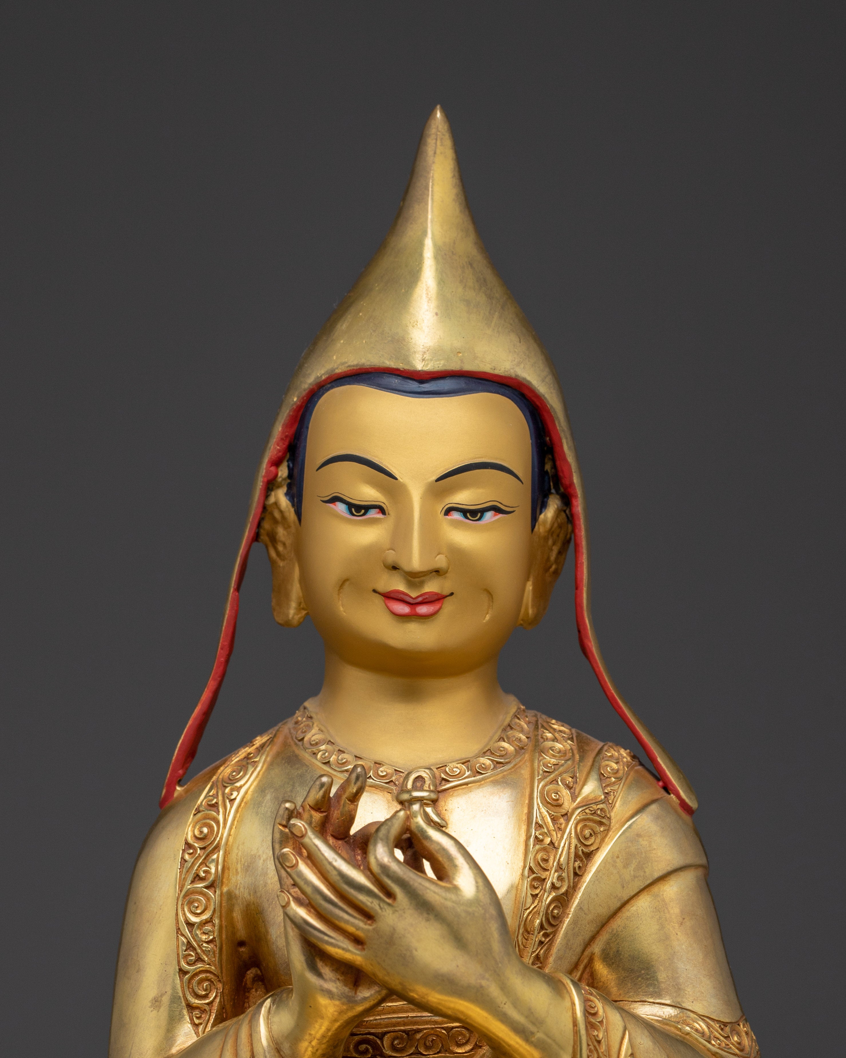 Vajrayana Teacher Atisa | Gold Gilded Icon for Meditation