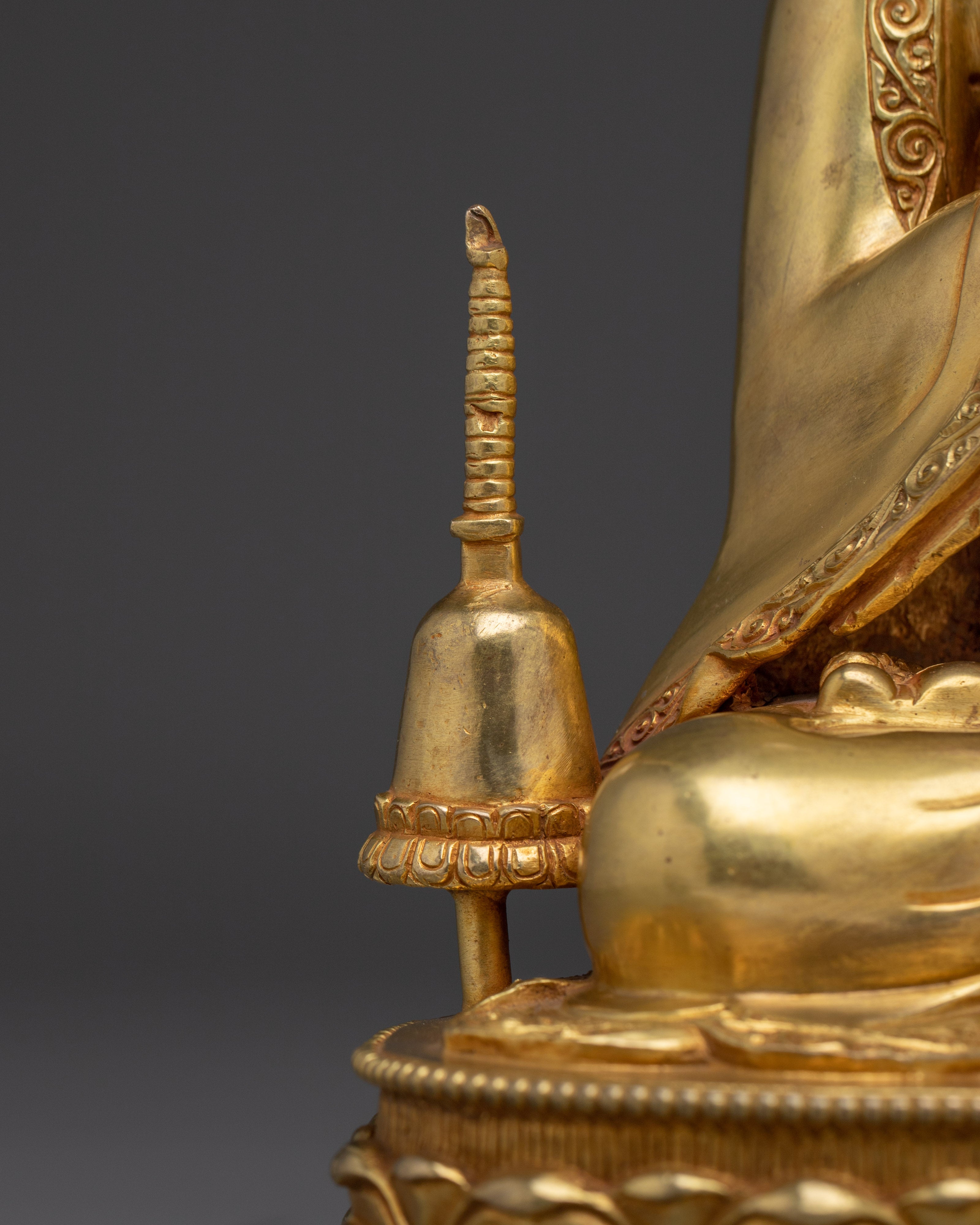 Vajrayana Teacher Atisa | Gold Gilded Icon for Meditation