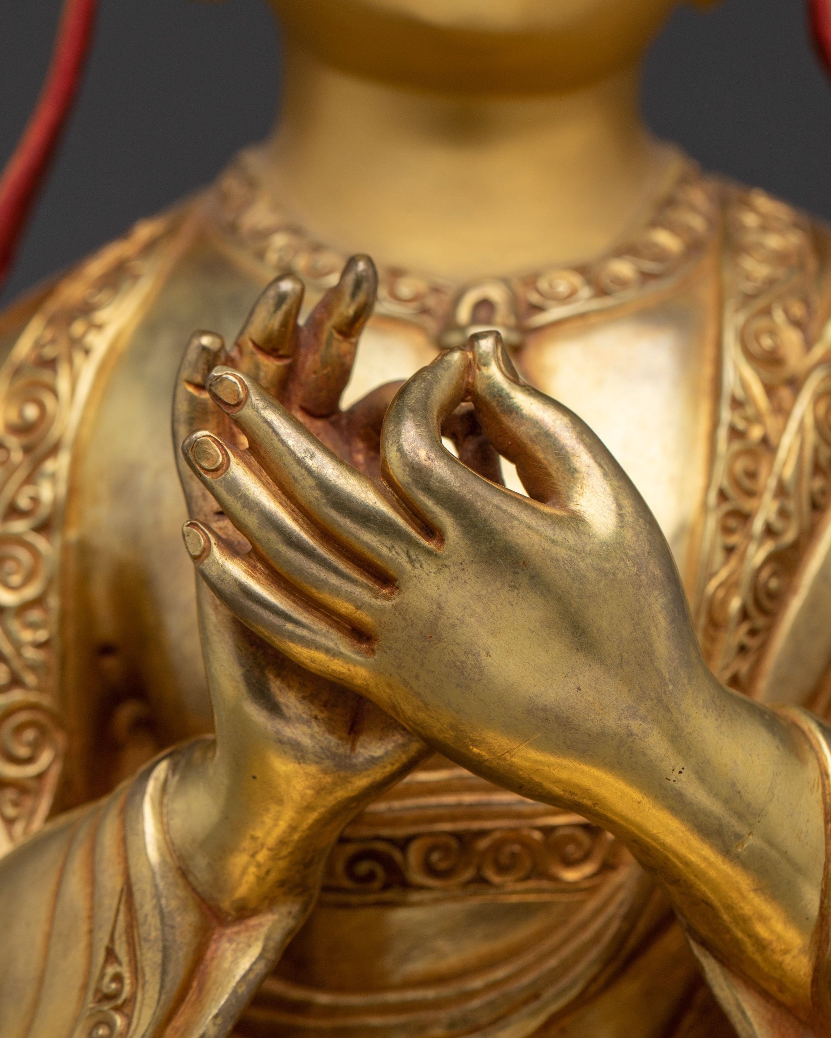 Vajrayana Teacher Atisa | Gold Gilded Icon for Meditation