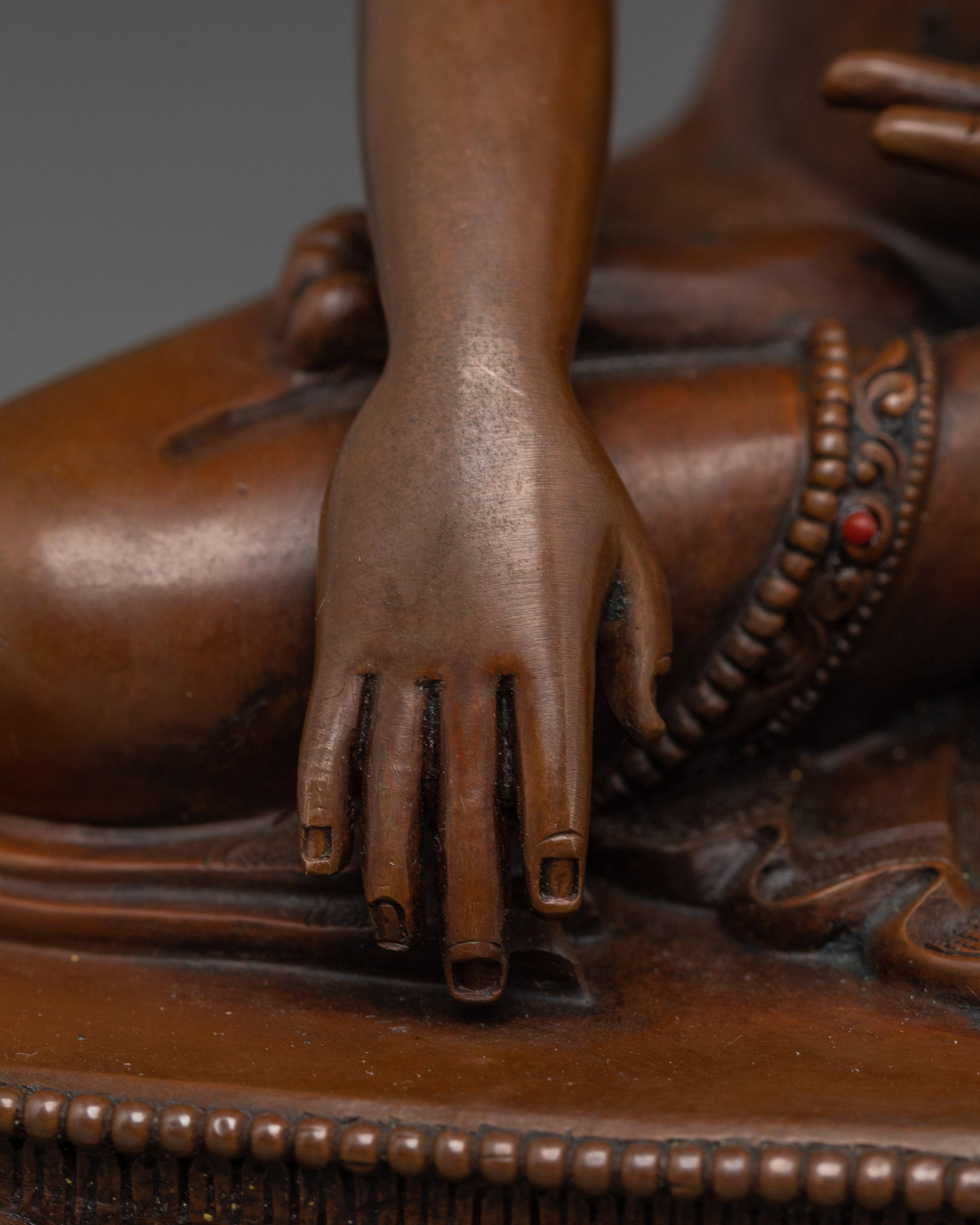 Shakyamuni Buddha with Gold-Painted Face | Meditation Altar Decor & Nepali Art