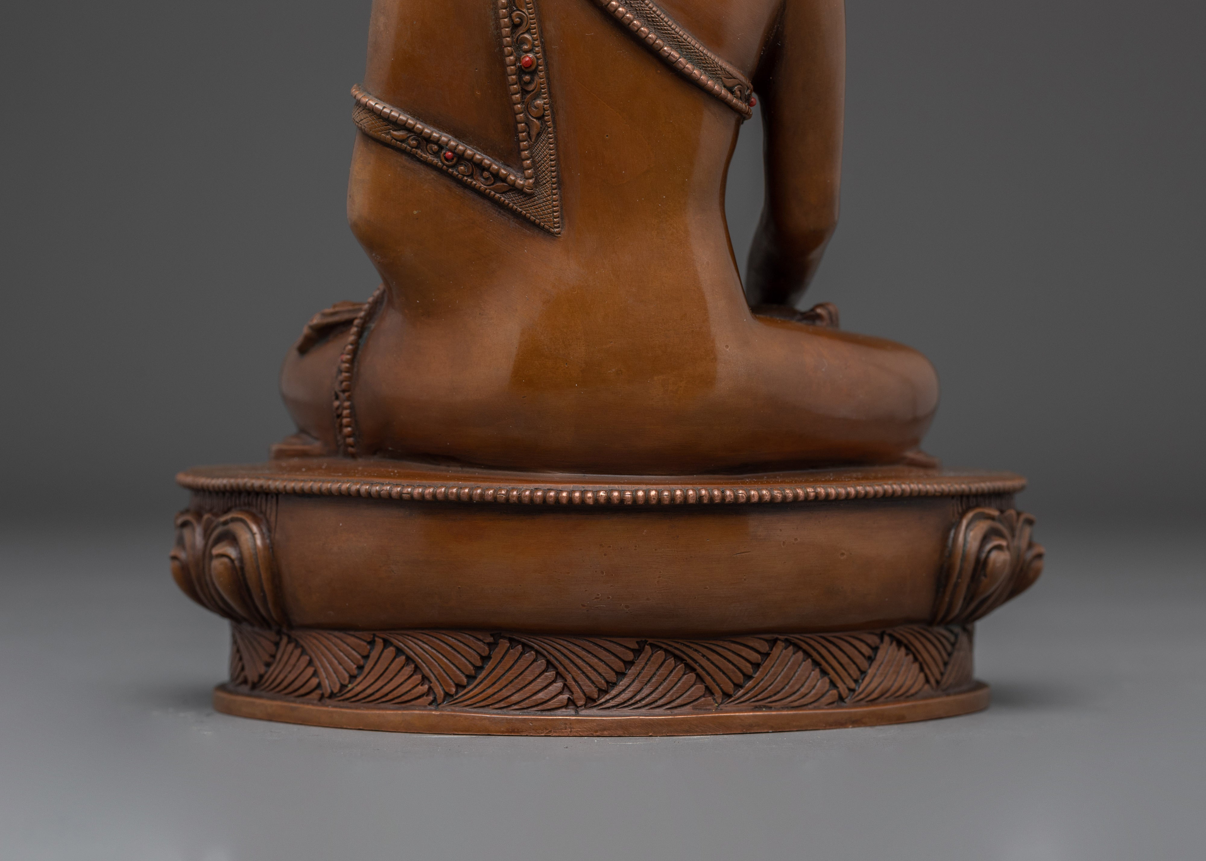 Shakyamuni Buddha with Gold-Painted Face | Meditation Altar Decor & Nepali Art