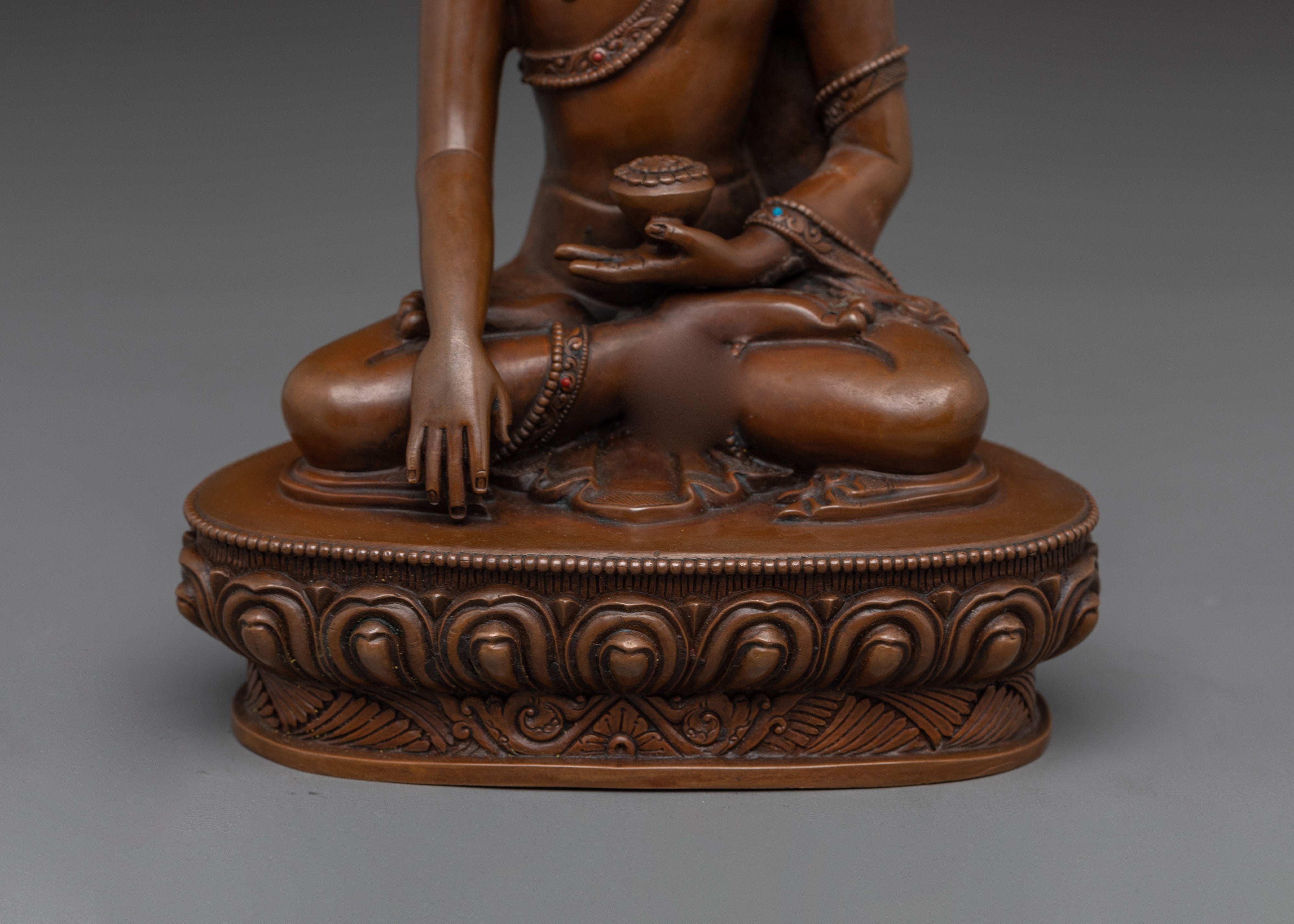 Shakyamuni Buddha with Gold-Painted Face | Meditation Altar Decor & Nepali Art