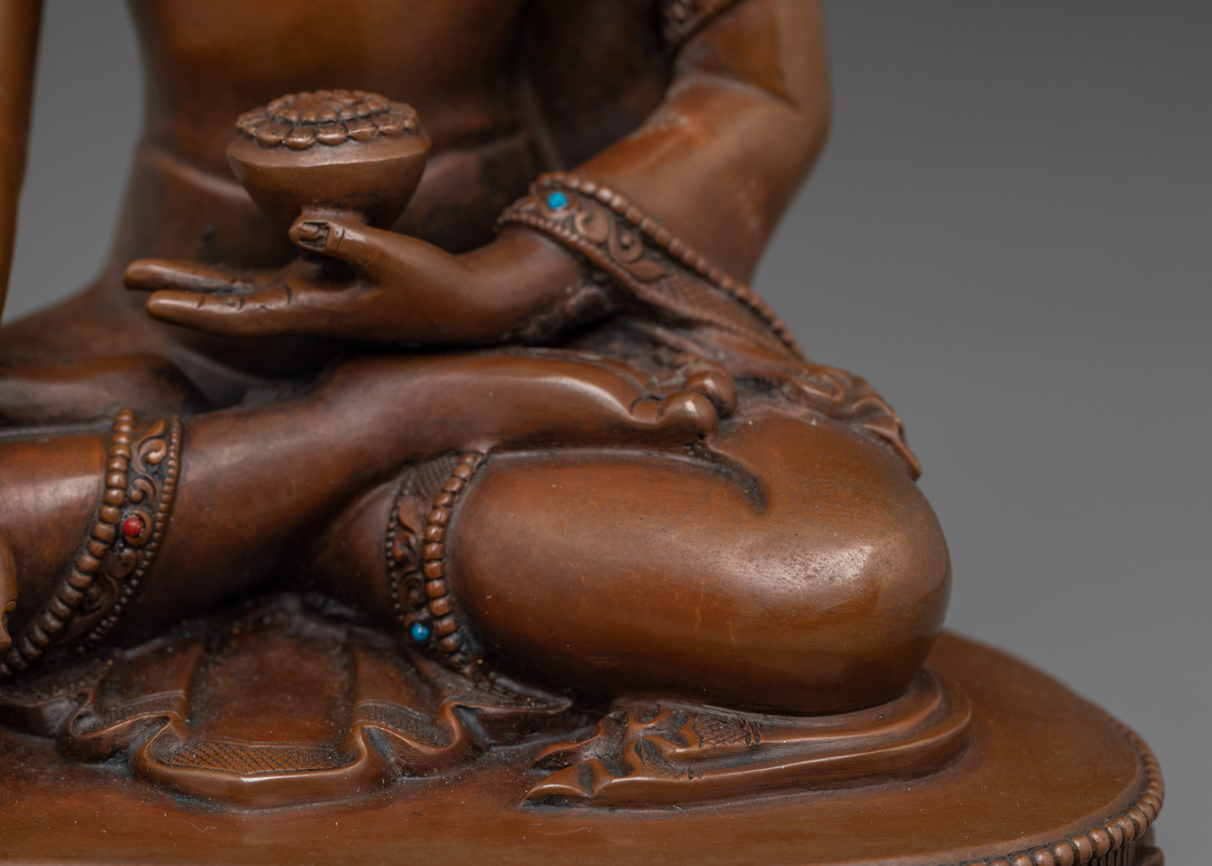 Shakyamuni Buddha with Gold-Painted Face | Meditation Altar Decor & Nepali Art