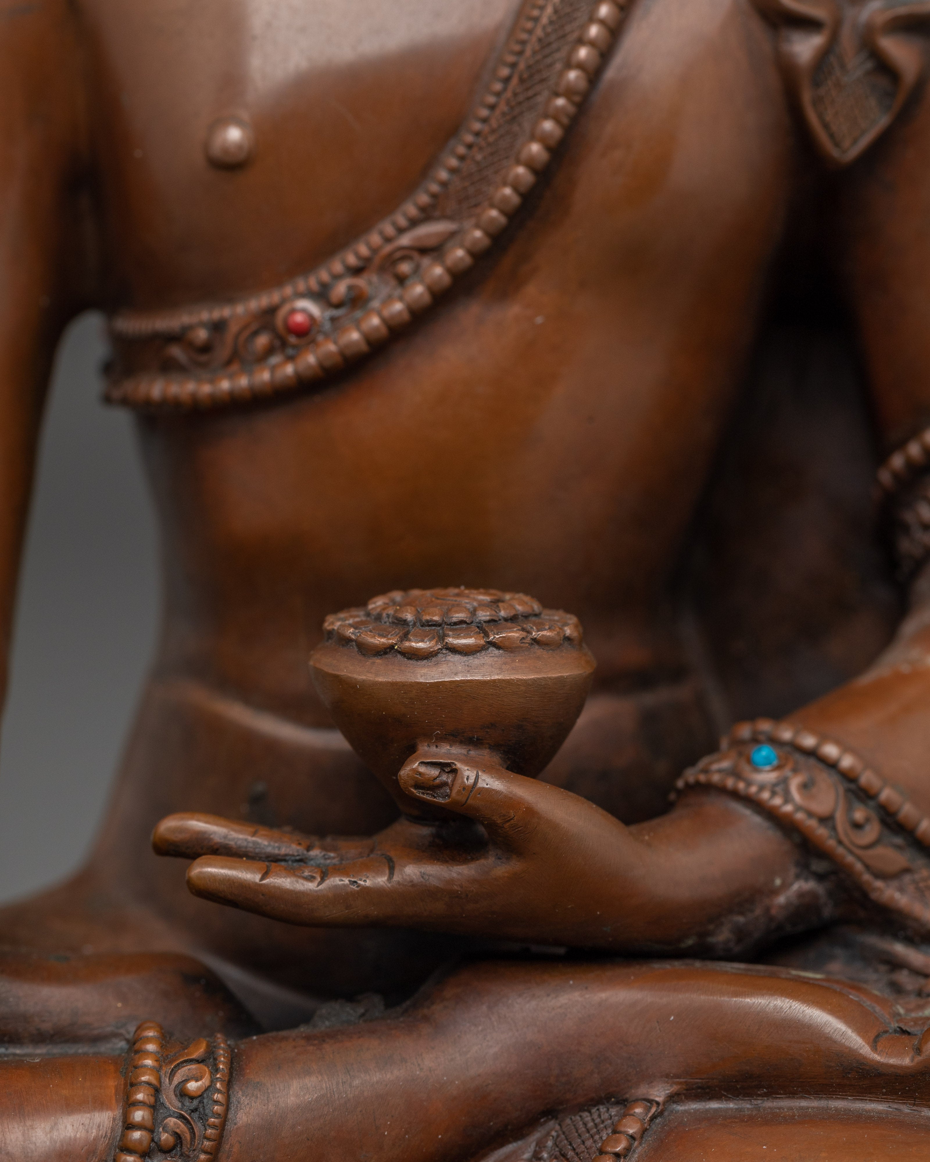 Shakyamuni Buddha with Gold-Painted Face | Meditation Altar Decor & Nepali Art