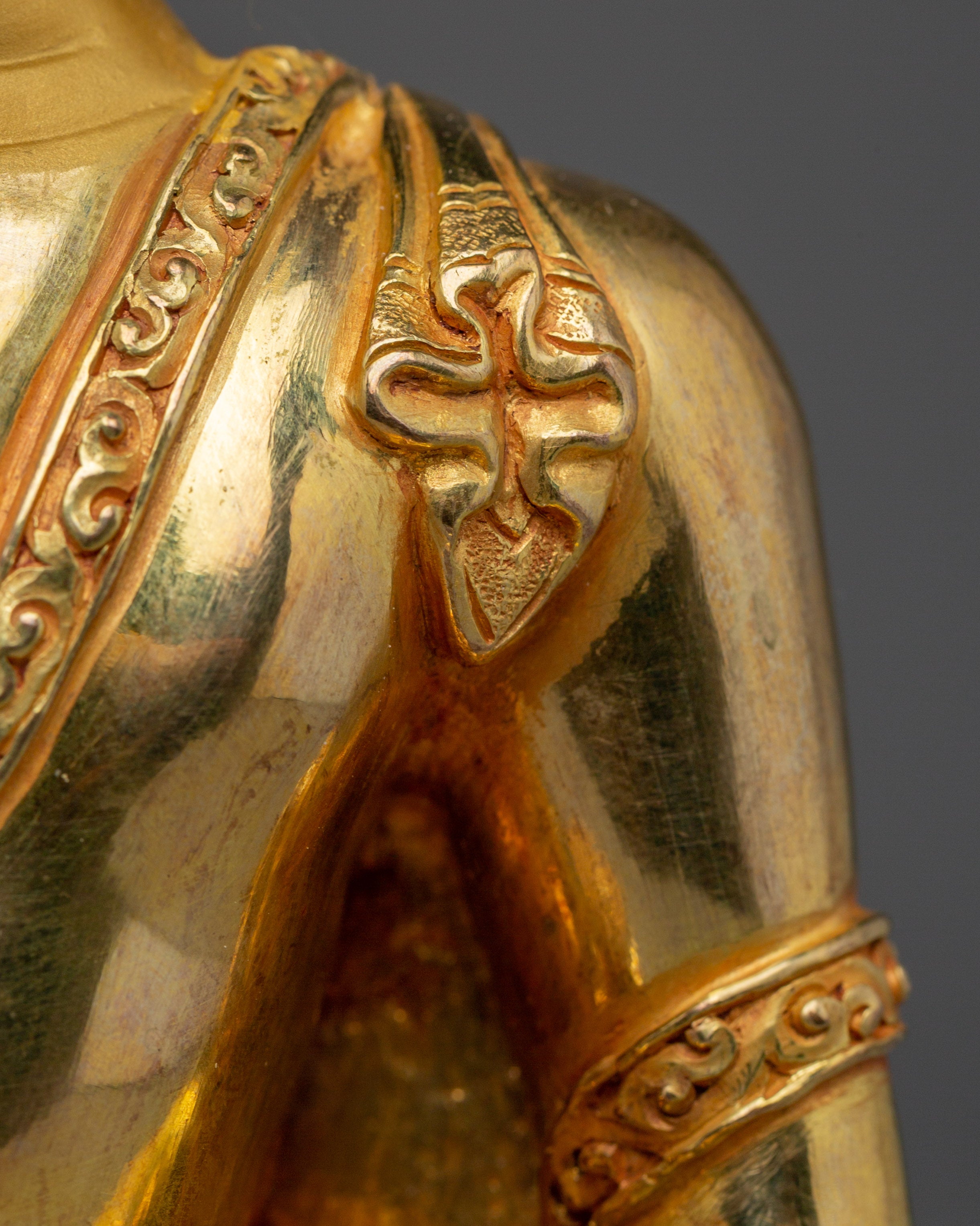 Shakyamuni Buddha, Himalayan Spiritual Guide | Gold Gilded Statue