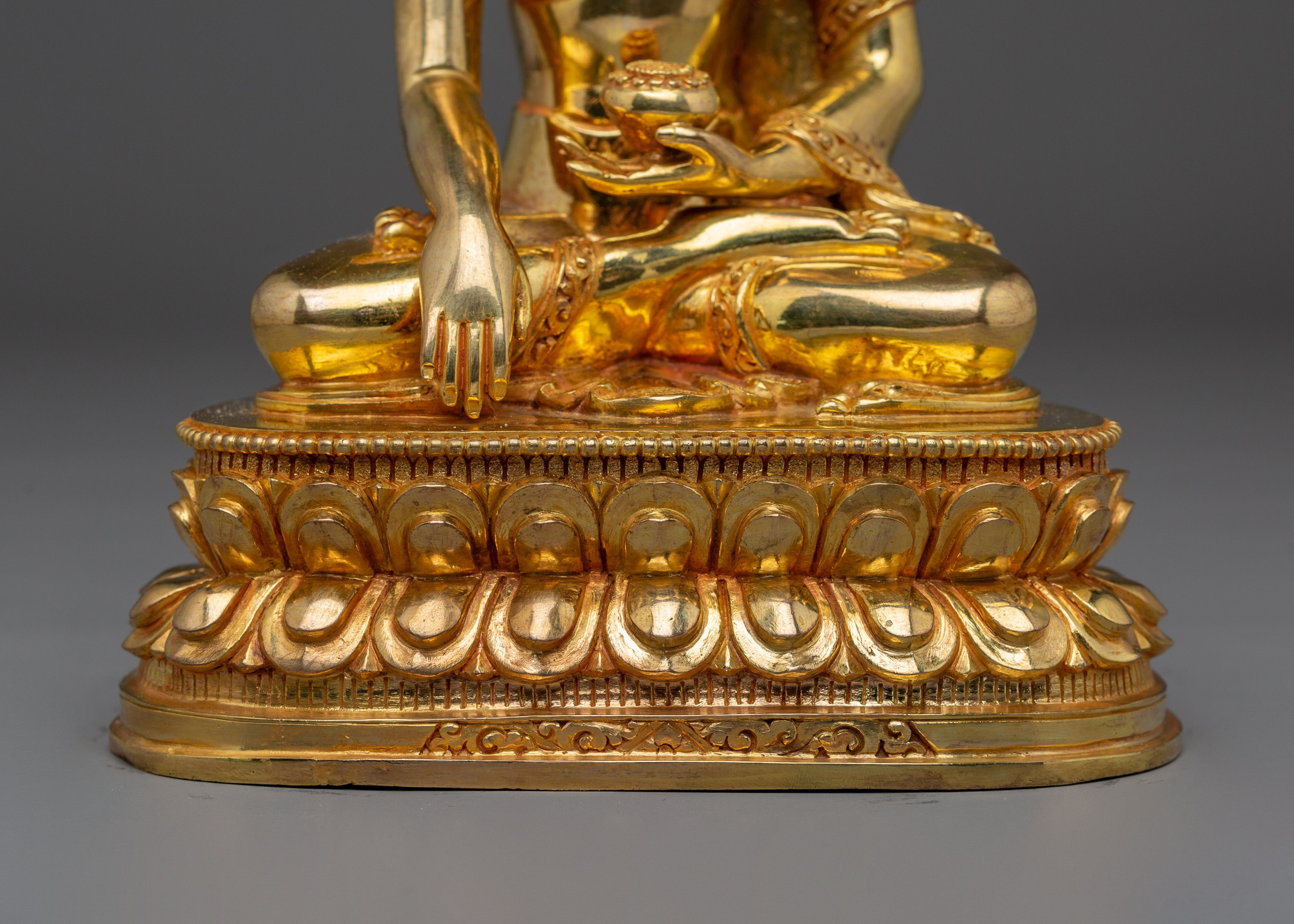Shakyamuni Buddha, Himalayan Spiritual Guide | Gold Gilded Statue
