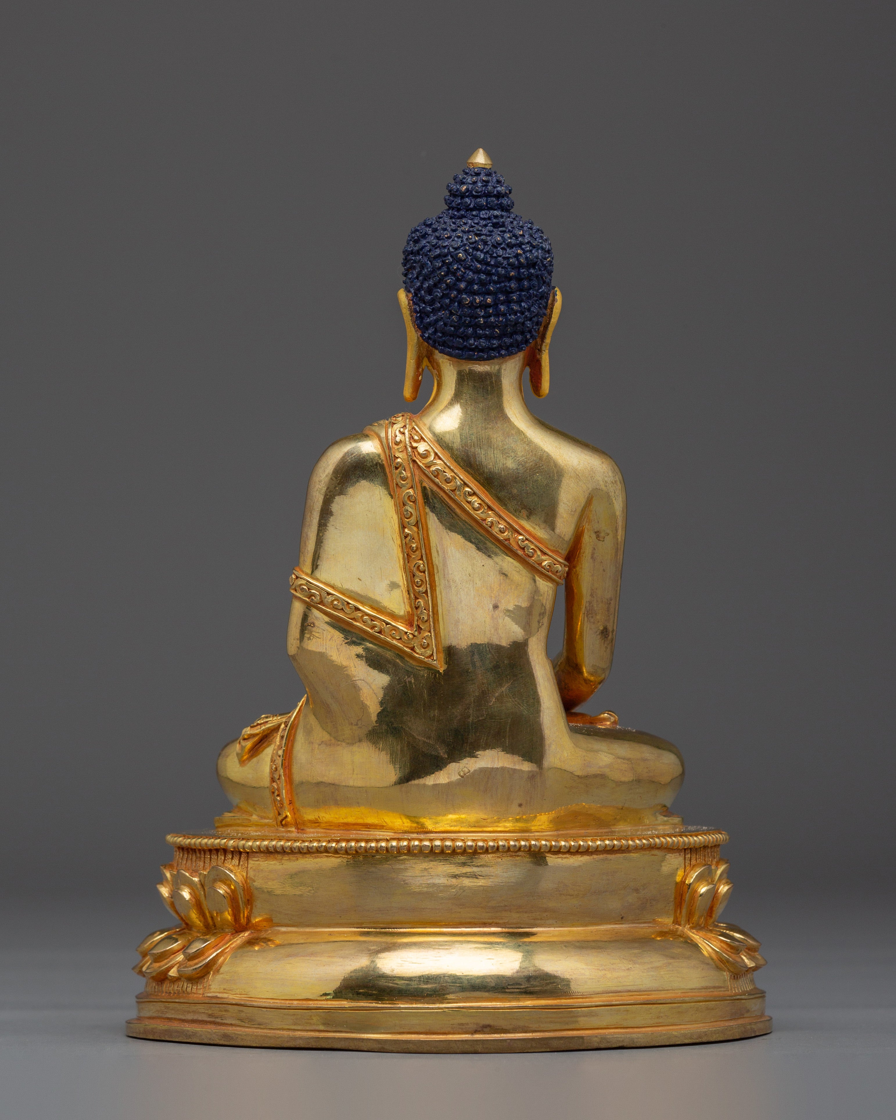 Shakyamuni Buddha, Himalayan Spiritual Guide | Gold Gilded Statue