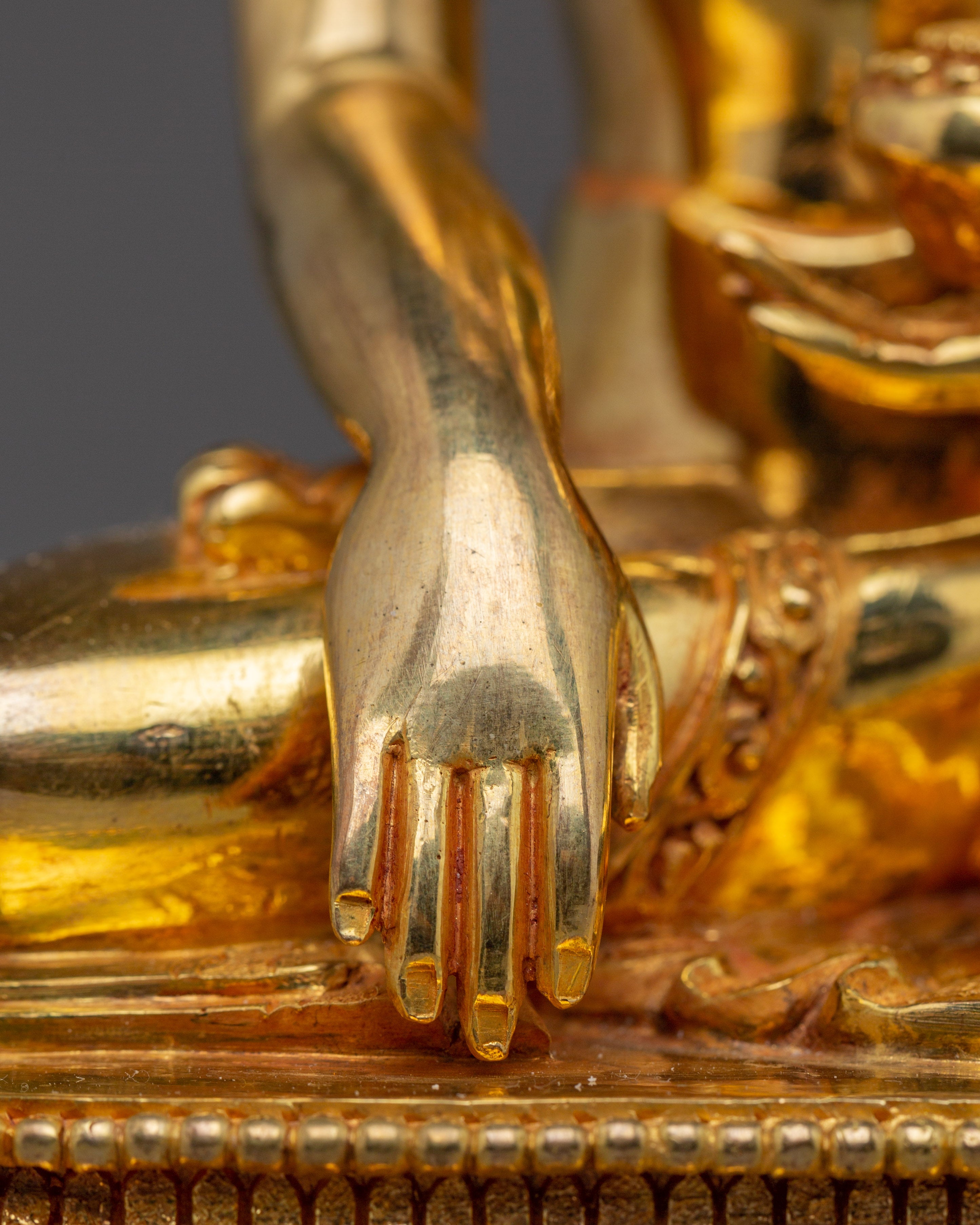 Shakyamuni Buddha, Himalayan Spiritual Guide | Gold Gilded Statue