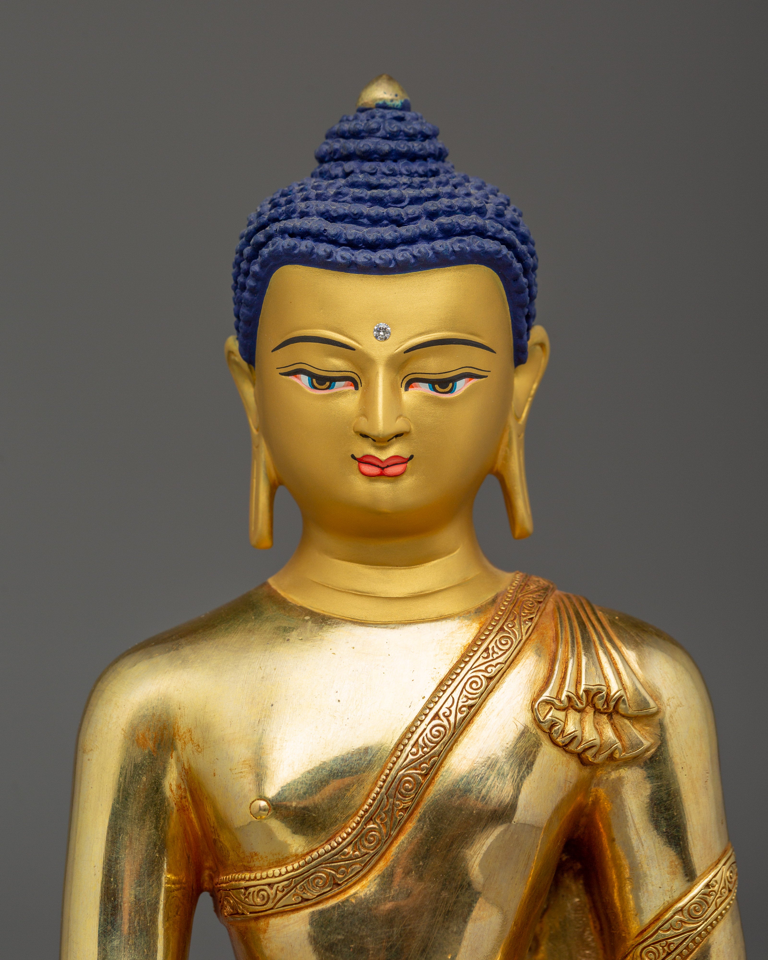 Golden Shakyamuni Buddha Statue: Dharma Decor