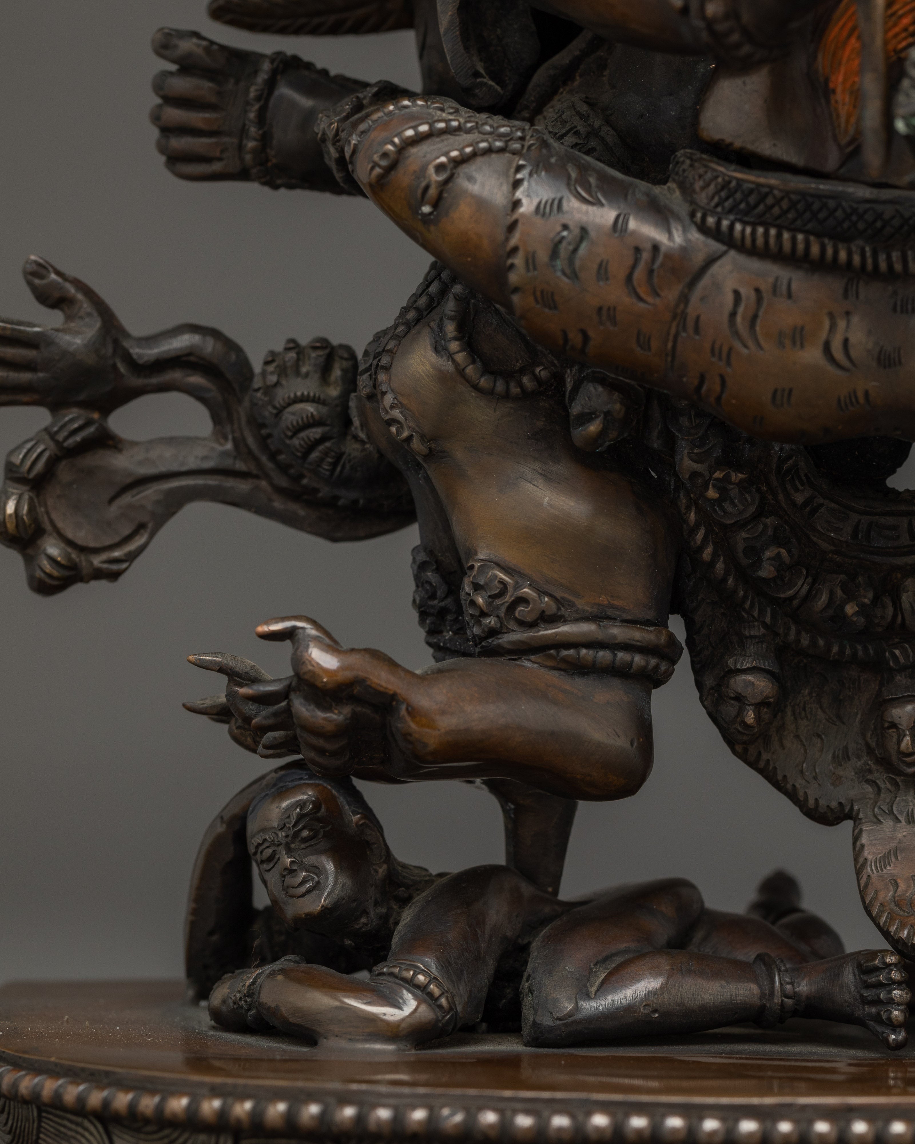 Hayagriva Statue Made from Oxidized Copper | Tibetan Deity for Meditation