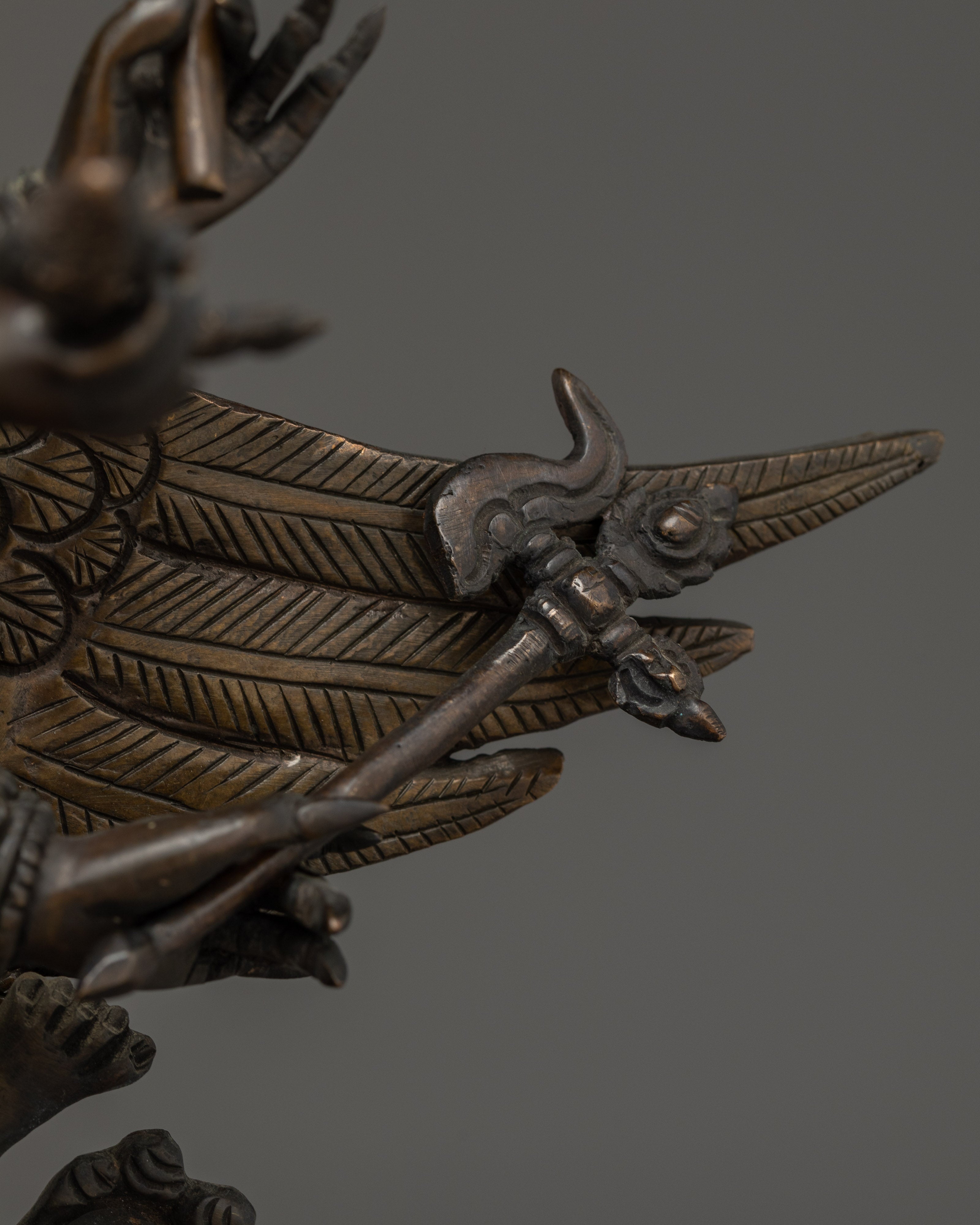 Hayagriva Statue Made from Oxidized Copper | Tibetan Deity for Meditation