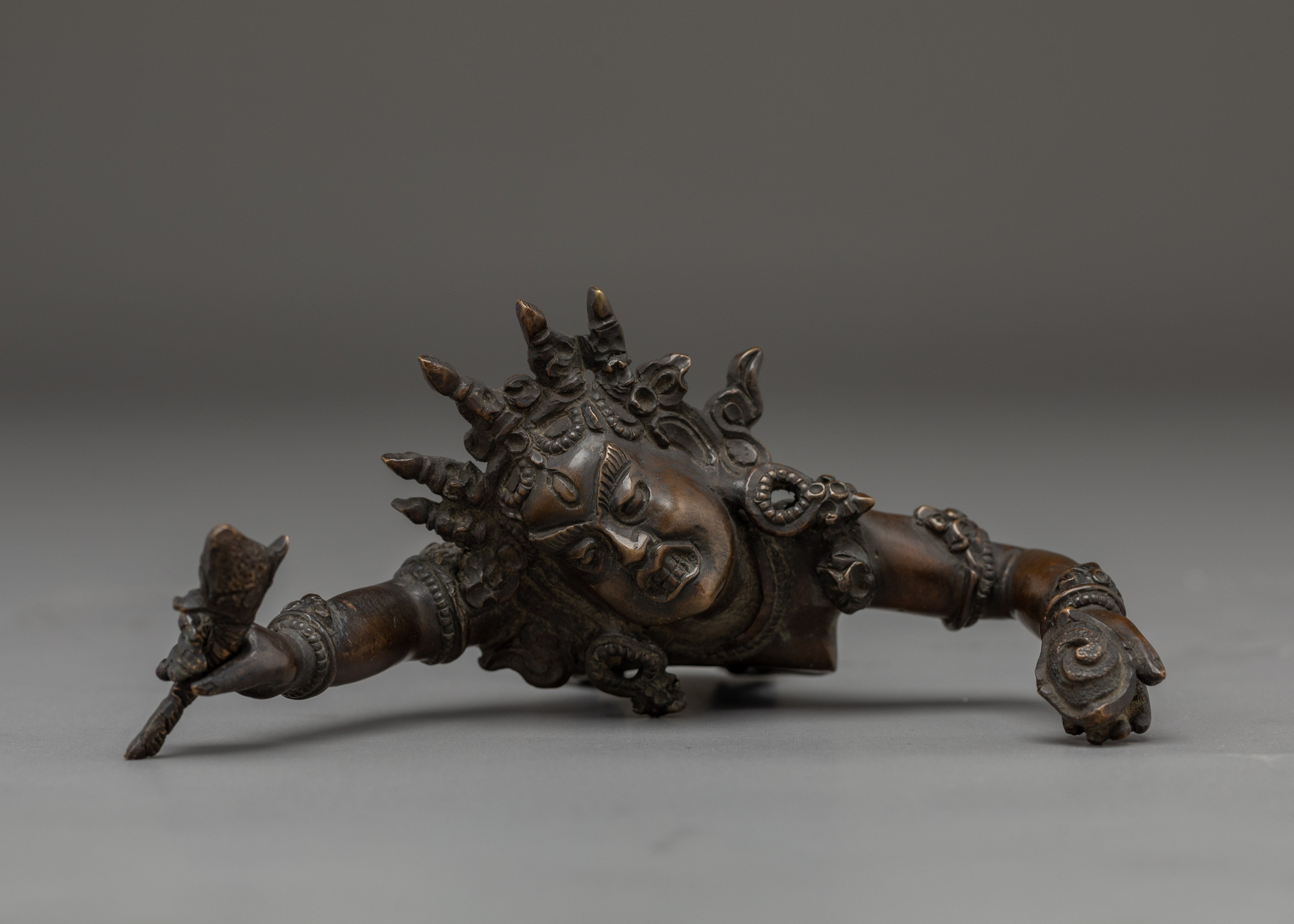 Hayagriva Statue Made from Oxidized Copper | Tibetan Deity for Meditation