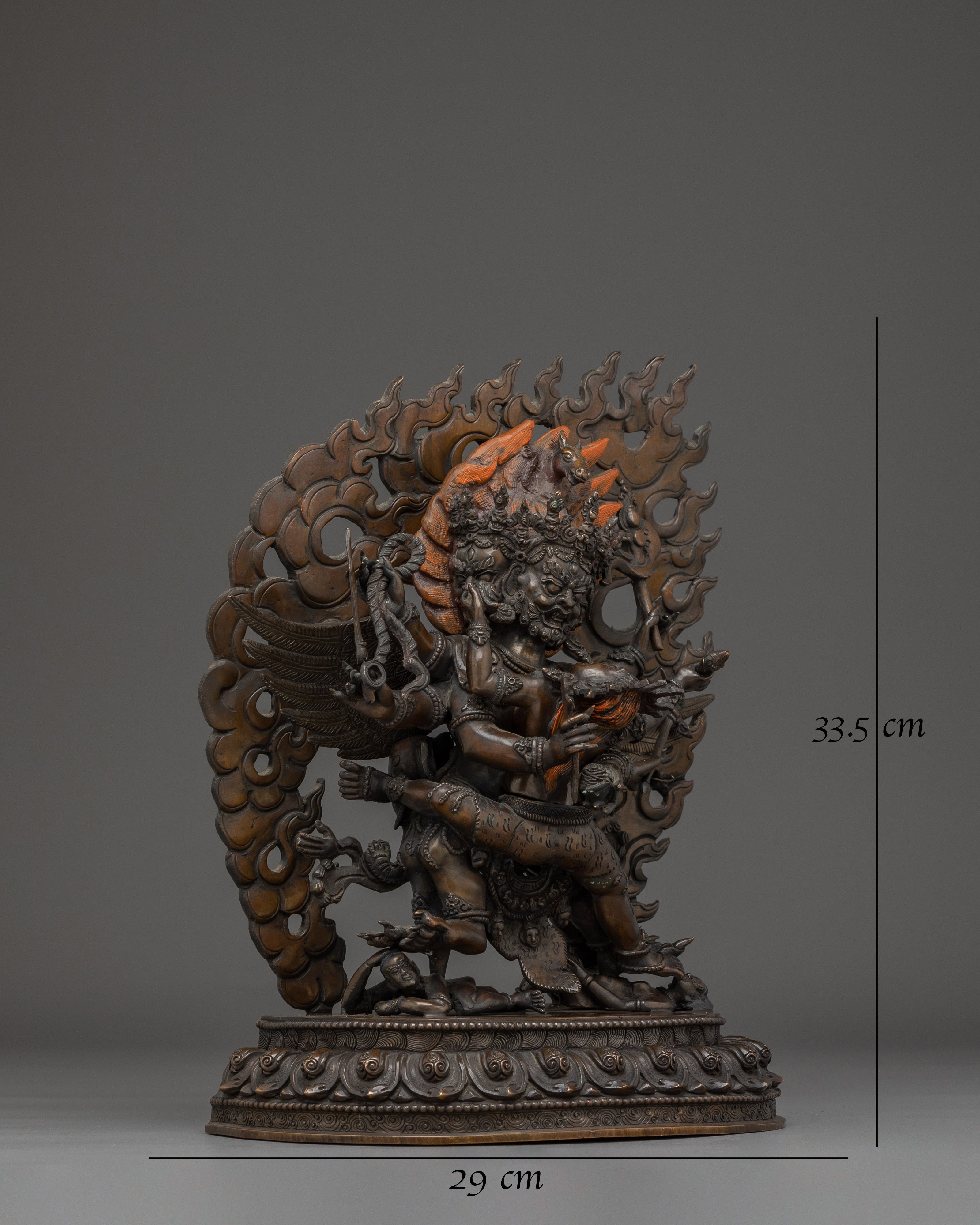 Hayagriva Statue Made from Oxidized Copper
