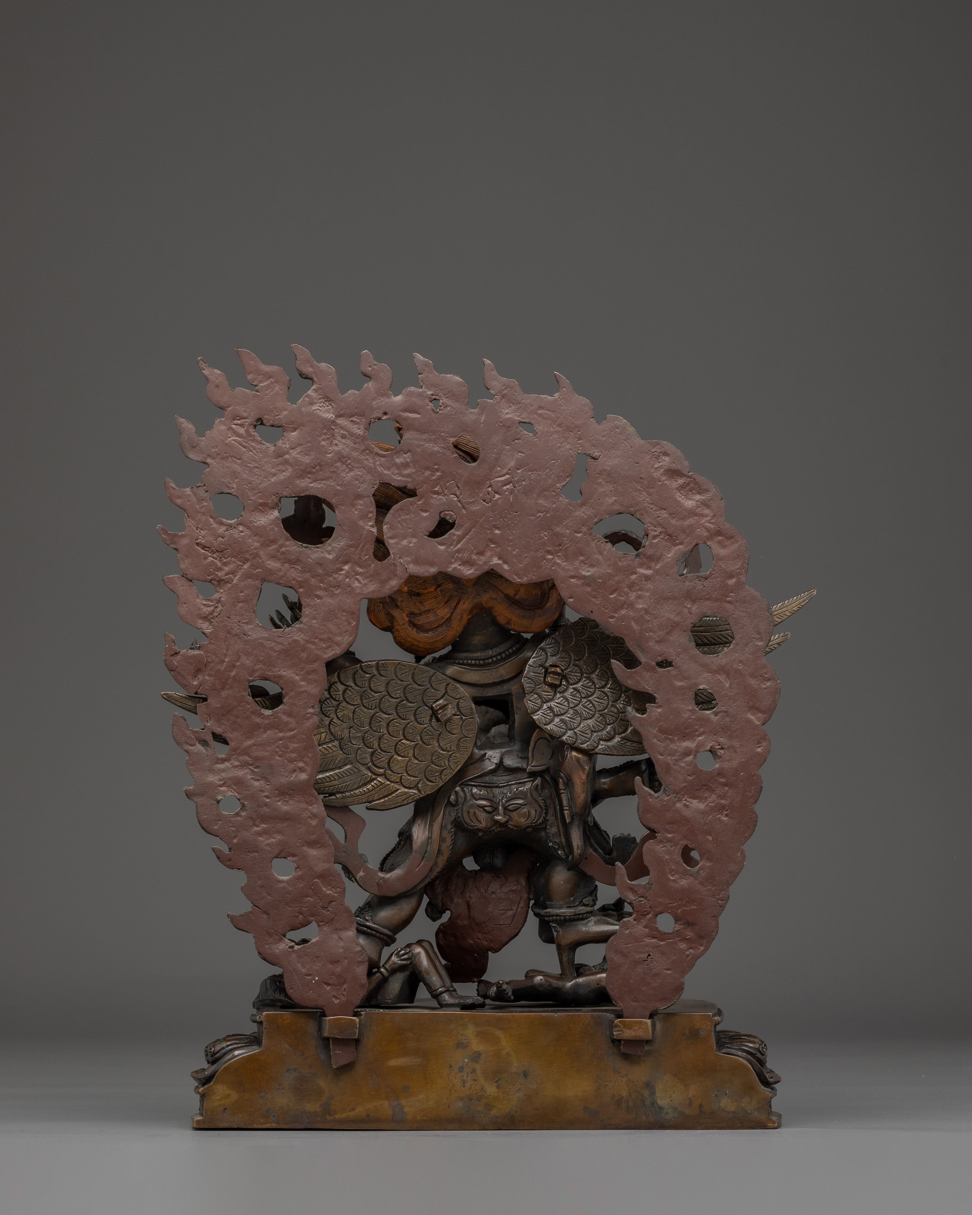 Hayagriva Statue Made from Oxidized Copper | Tibetan Deity for Meditation