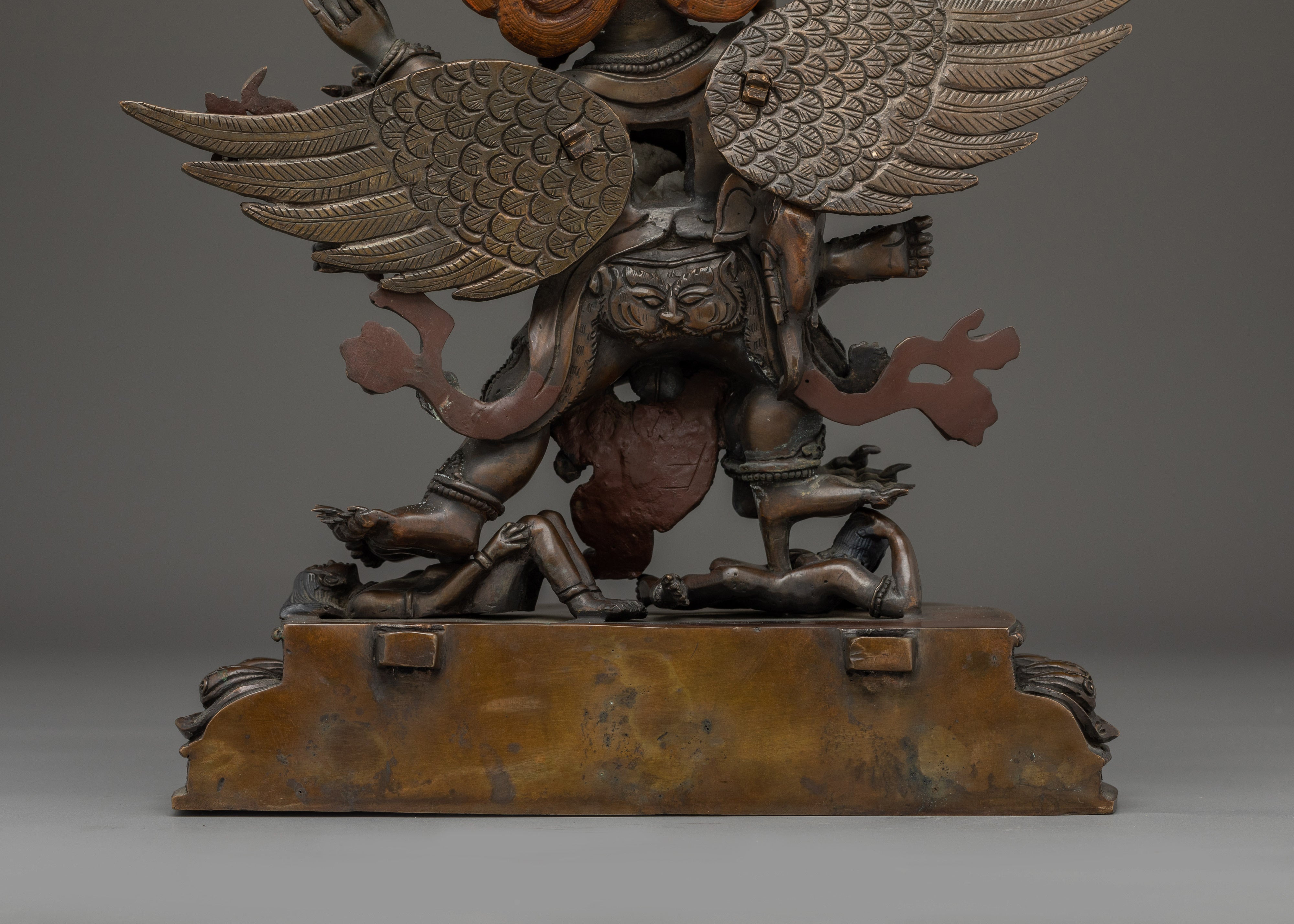 Hayagriva Statue Made from Oxidized Copper | Tibetan Deity for Meditation