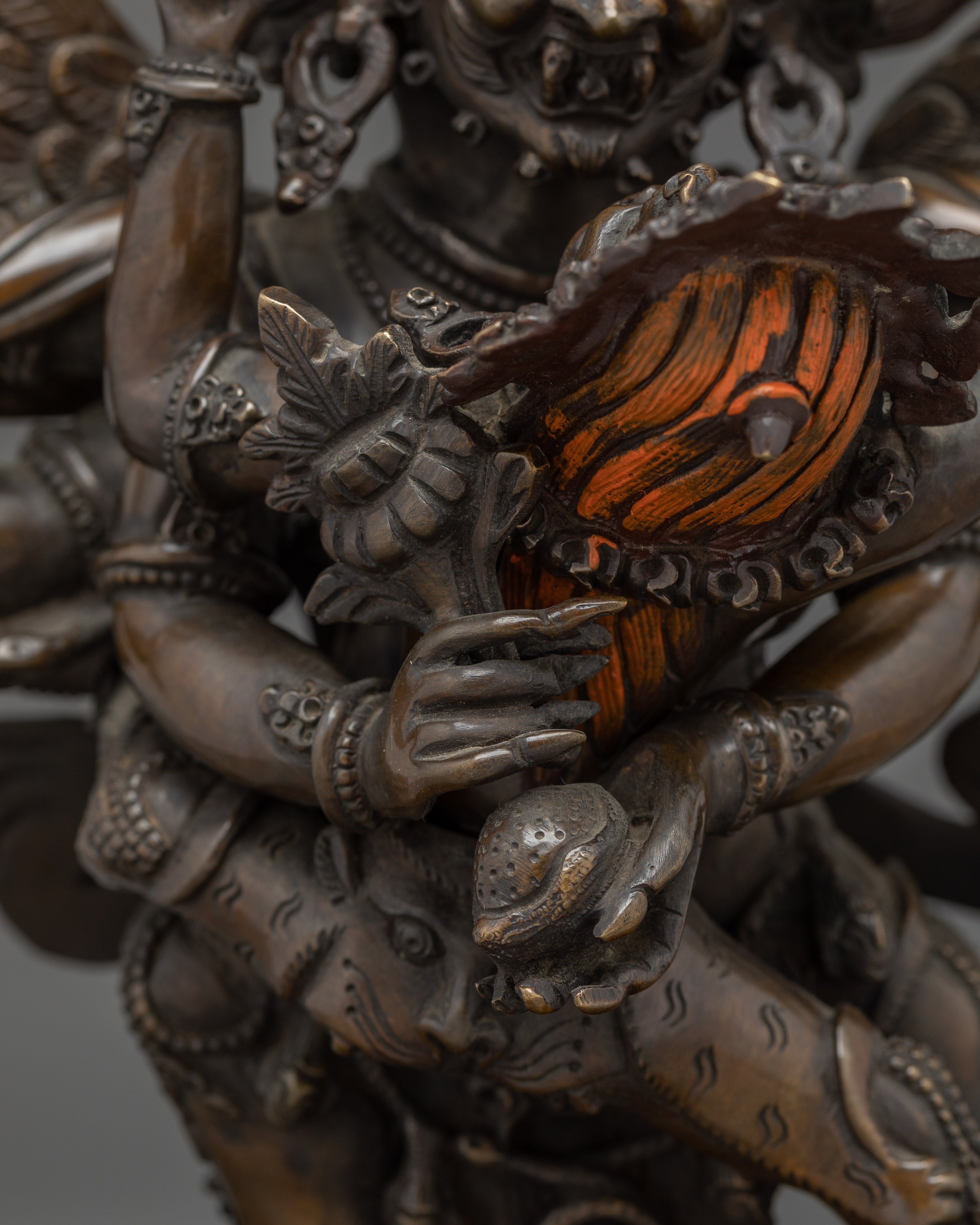Hayagriva Oxidized Copper Statue | Symbol of Power and Protection