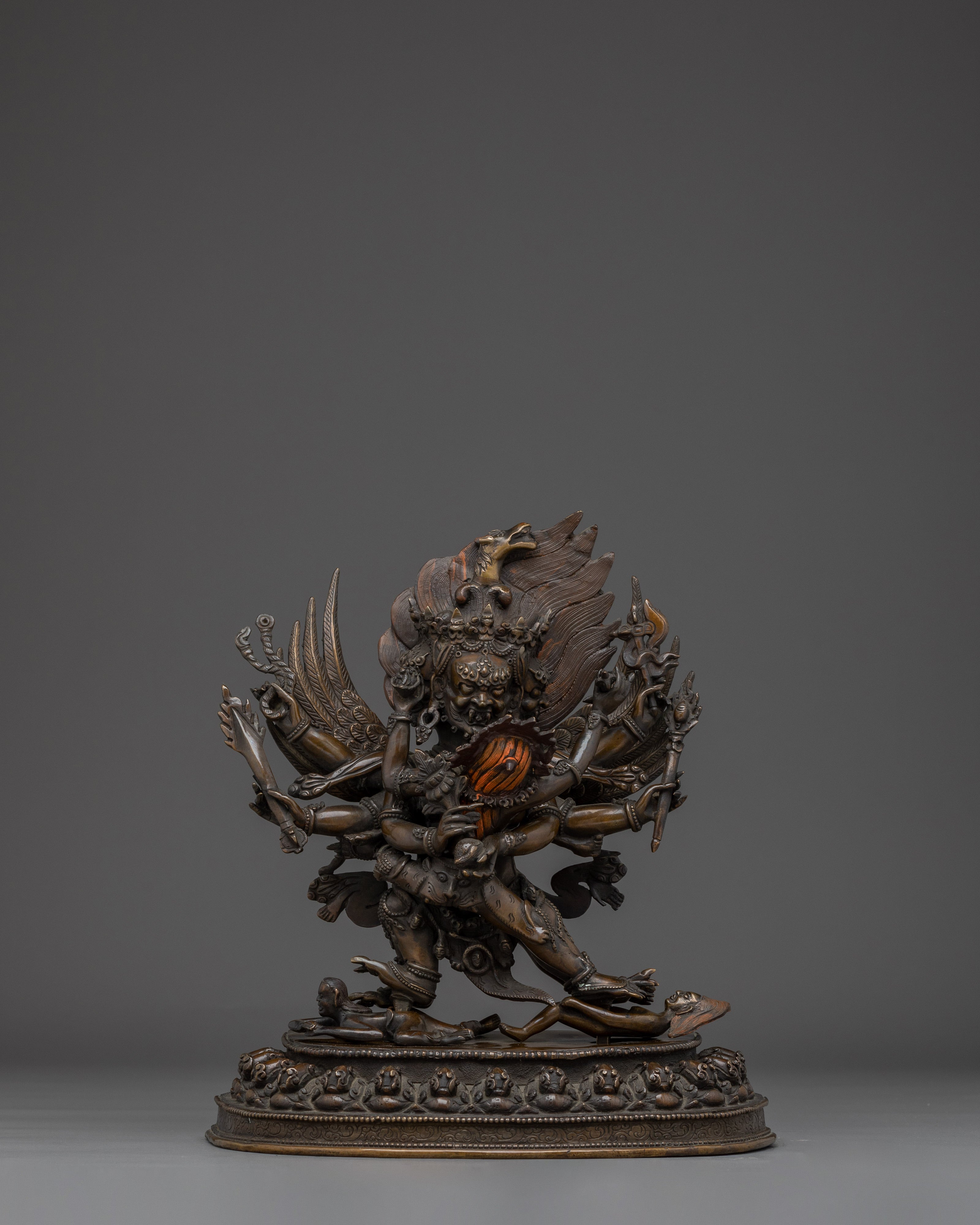 Hayagriva Oxidized Copper Statue | Symbol of Power and Protection