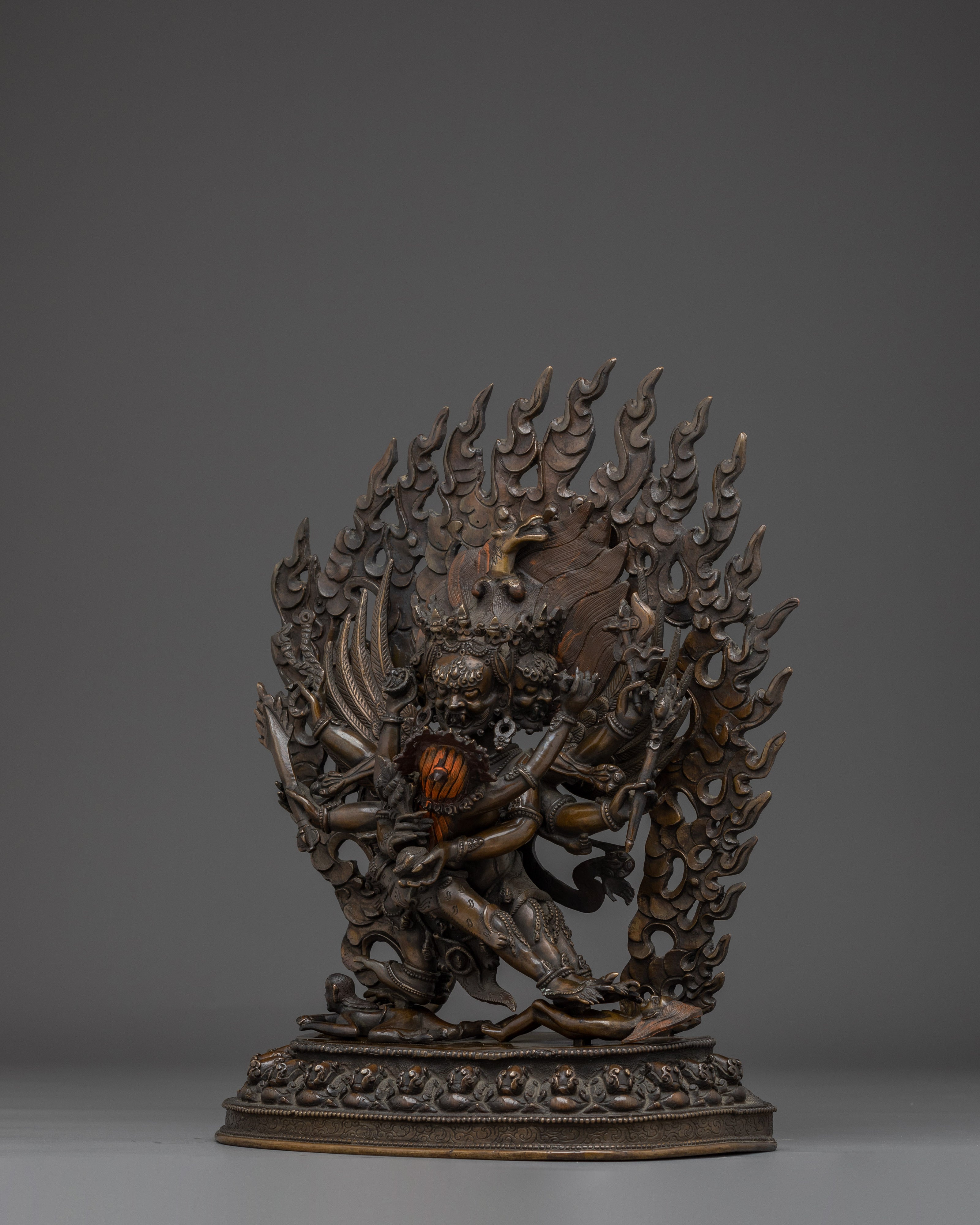 Hayagriva Oxidized Copper Statue | Symbol of Power and Protection
