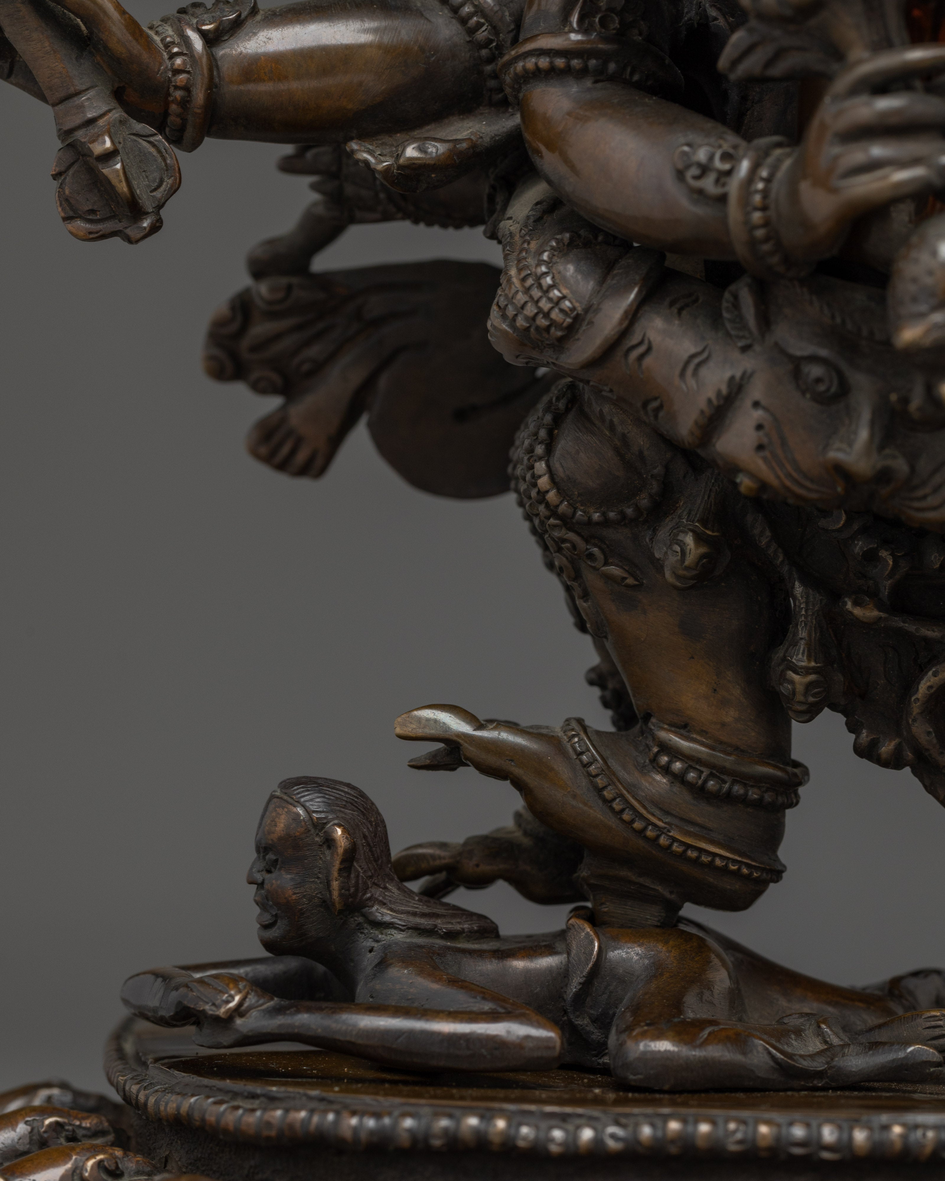 Hayagriva Oxidized Copper Statue | Symbol of Power and Protection